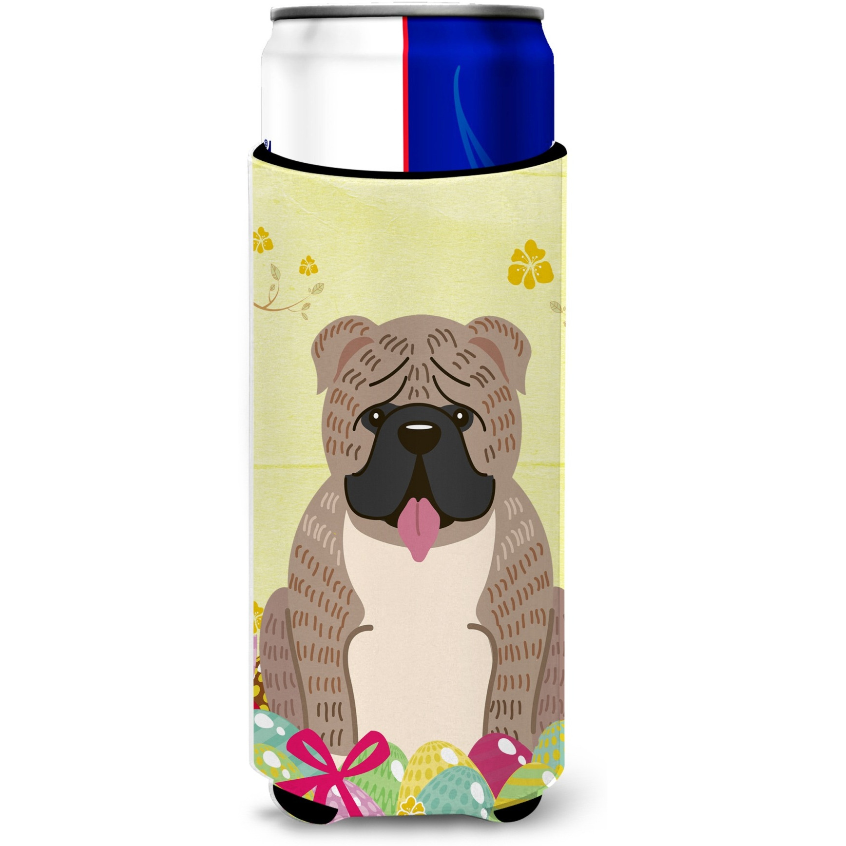 &quotCaroline's Treasures Easter English Bulldog Michelob Ultra Hugger For Slim Cans, Slim Can, Multicolor"
