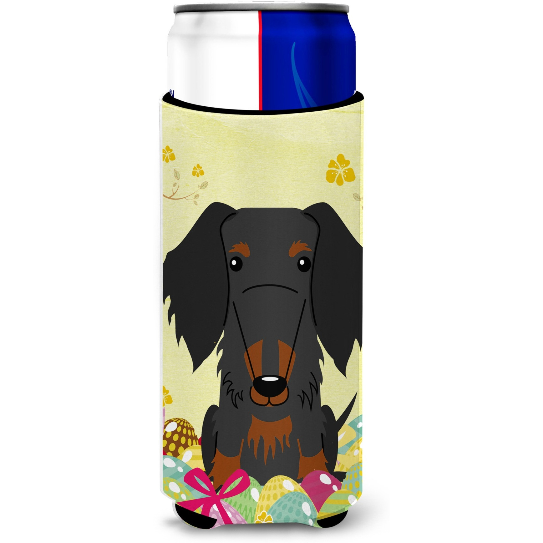 &quotCaroline's Treasures Easter Wire Haired Dachshund Michelob Ultra Hugger For Slim Cans, Slim Can, Multicolor"
