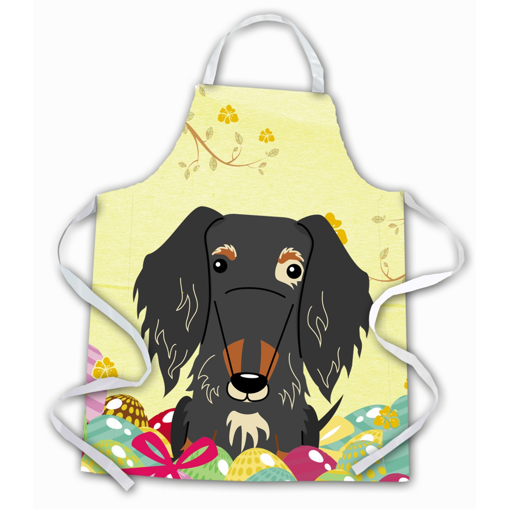 &quotCaroline's Treasures Easter Eggs Wire Haired Dachshund Dapple Apron, Large, Multicolor"
