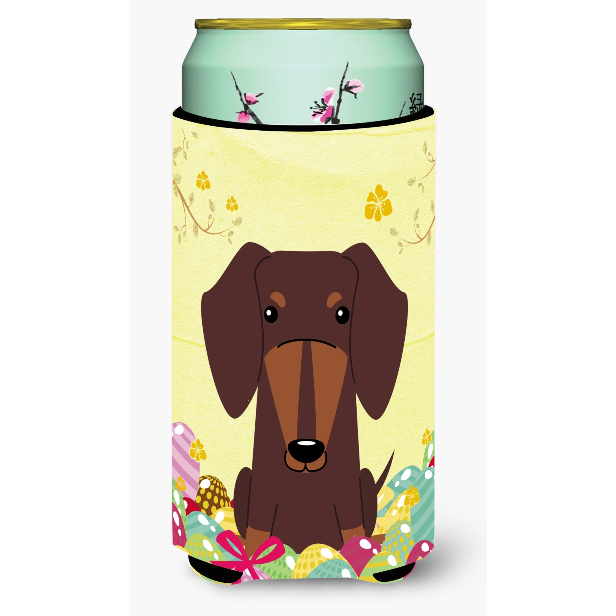 &quotCaroline's Treasures Easter Eggs Dachshund Chocolate Tall Boy Beverage Insulator Hugger, Multicolor"