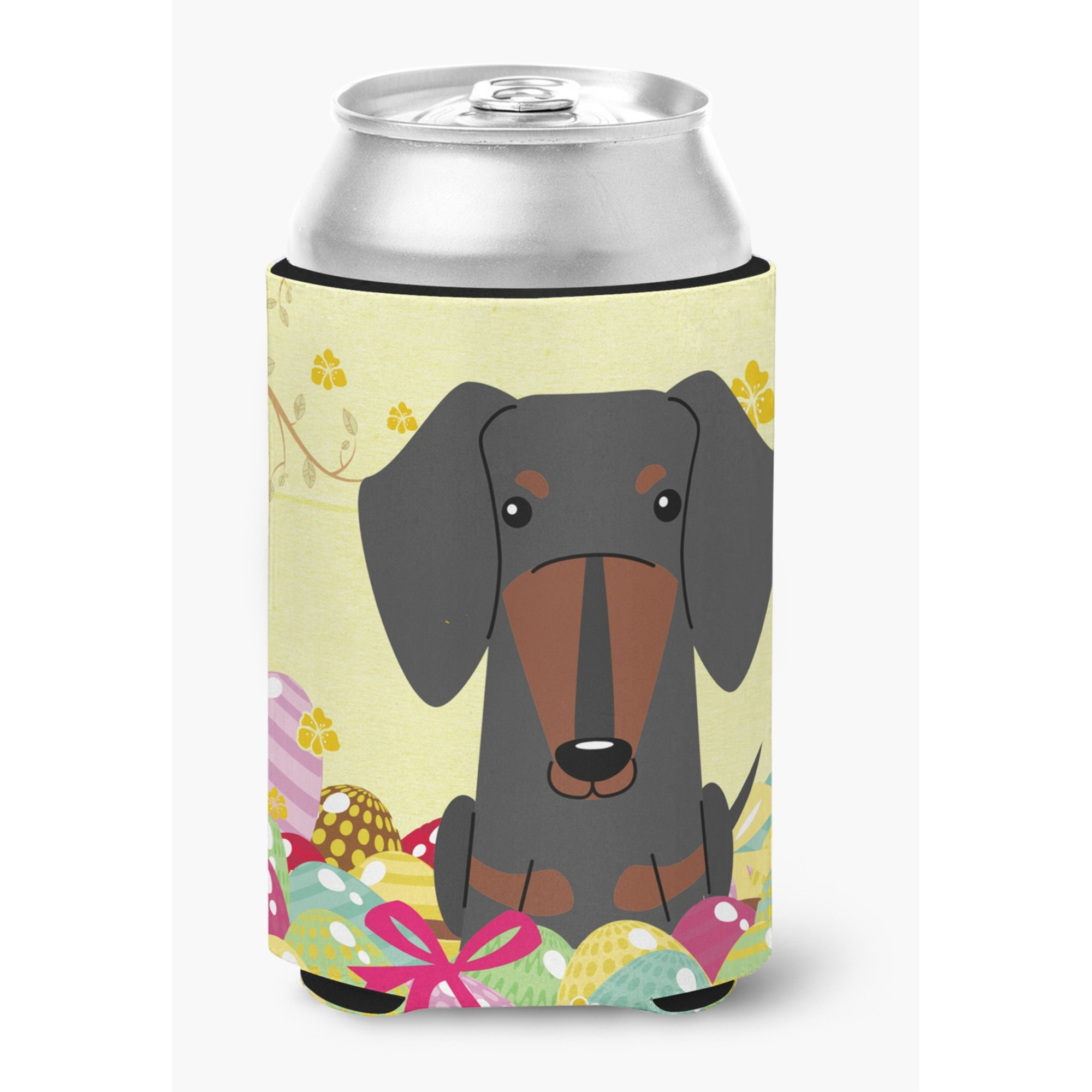 &quotCaroline's Treasures Easter Eggs Dachshund black Tan Can or Bottle Hugger, Can Hugger, Multicolor"