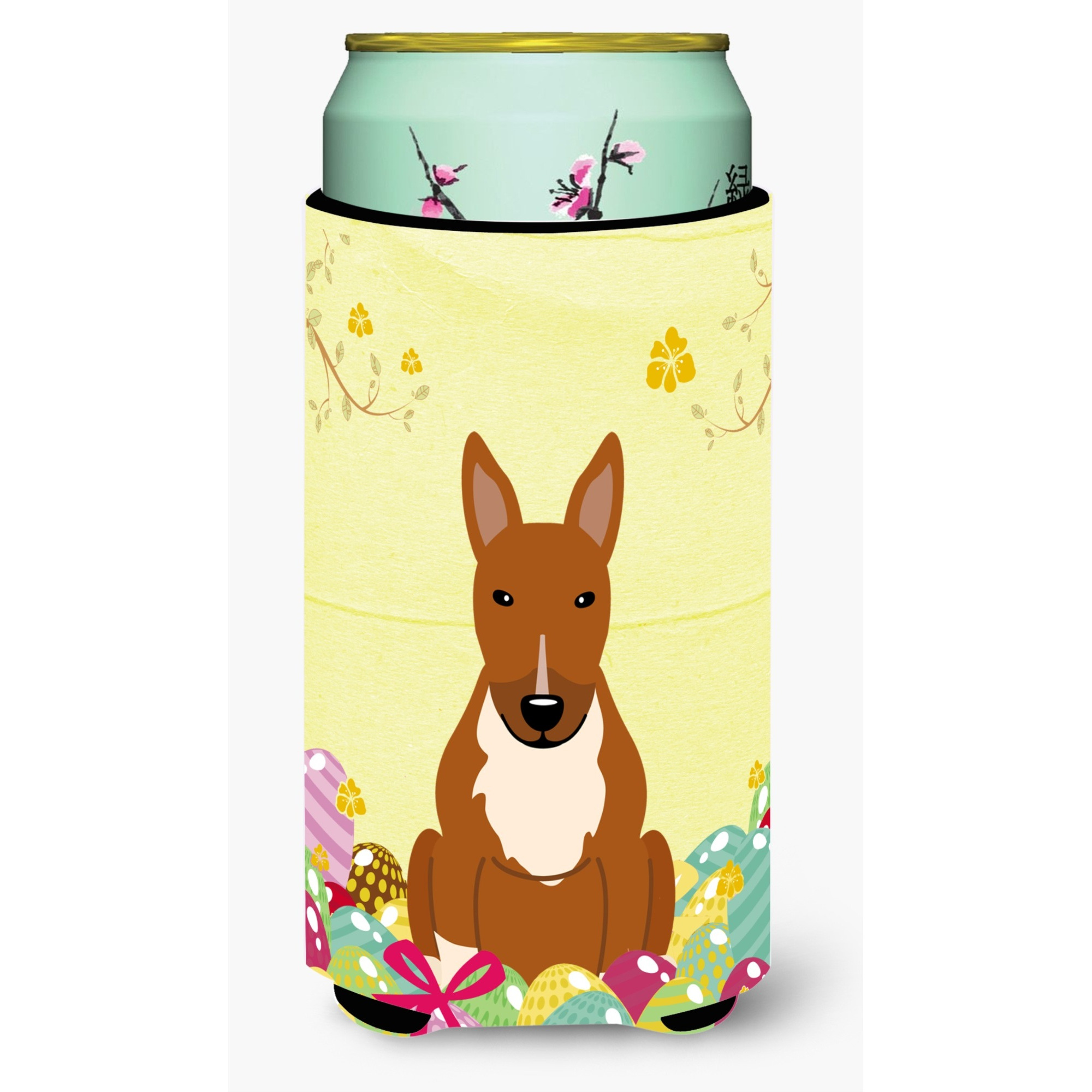 &quotCaroline's Treasures Easter Eggs Bull Terrier Red Tall Boy Beverage Insulator Hugger, Multicolor"