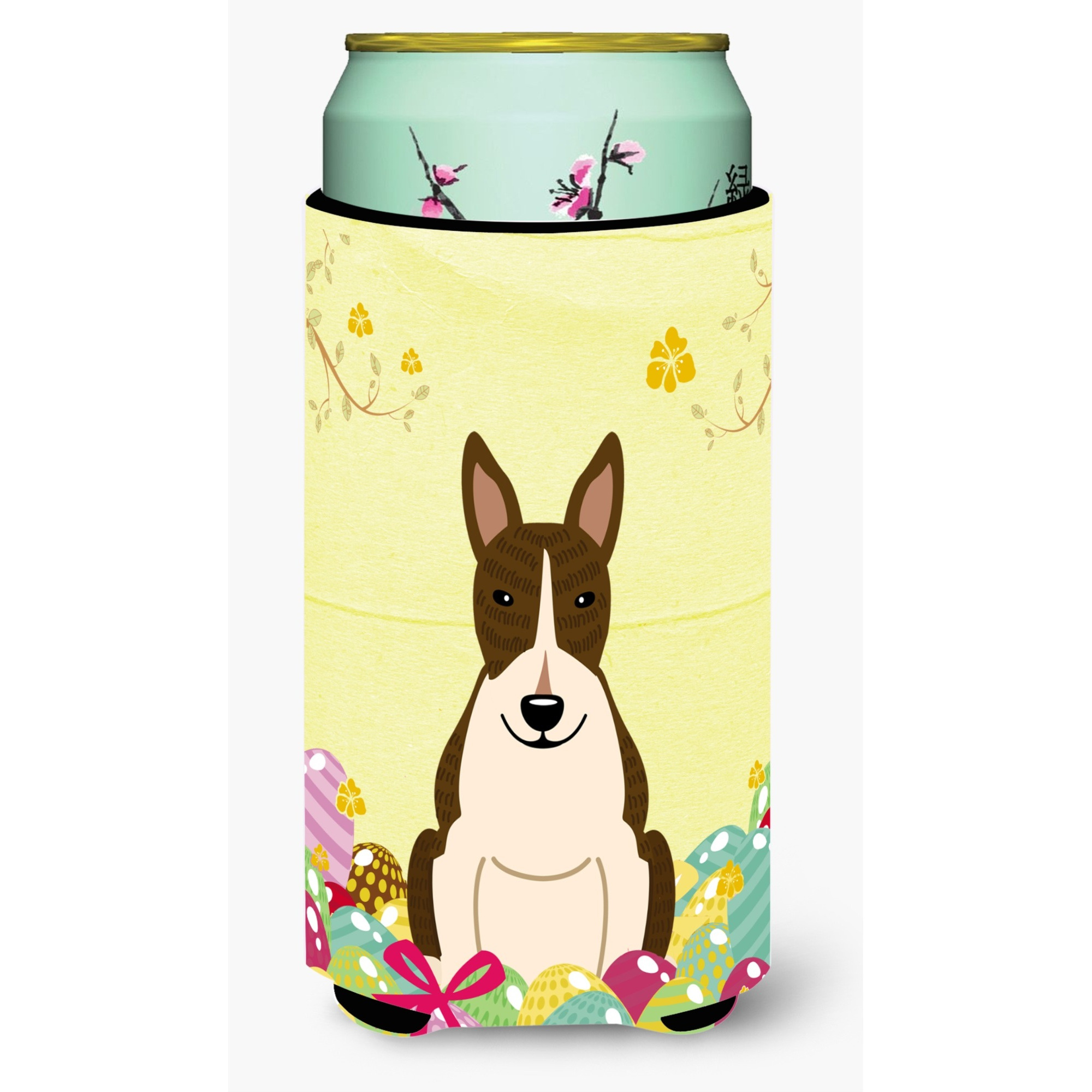 &quotCaroline's Treasures Easter Bull Terrier Dark Brindle Tall Boy Beverage Insulator Hugger, Multicolor"