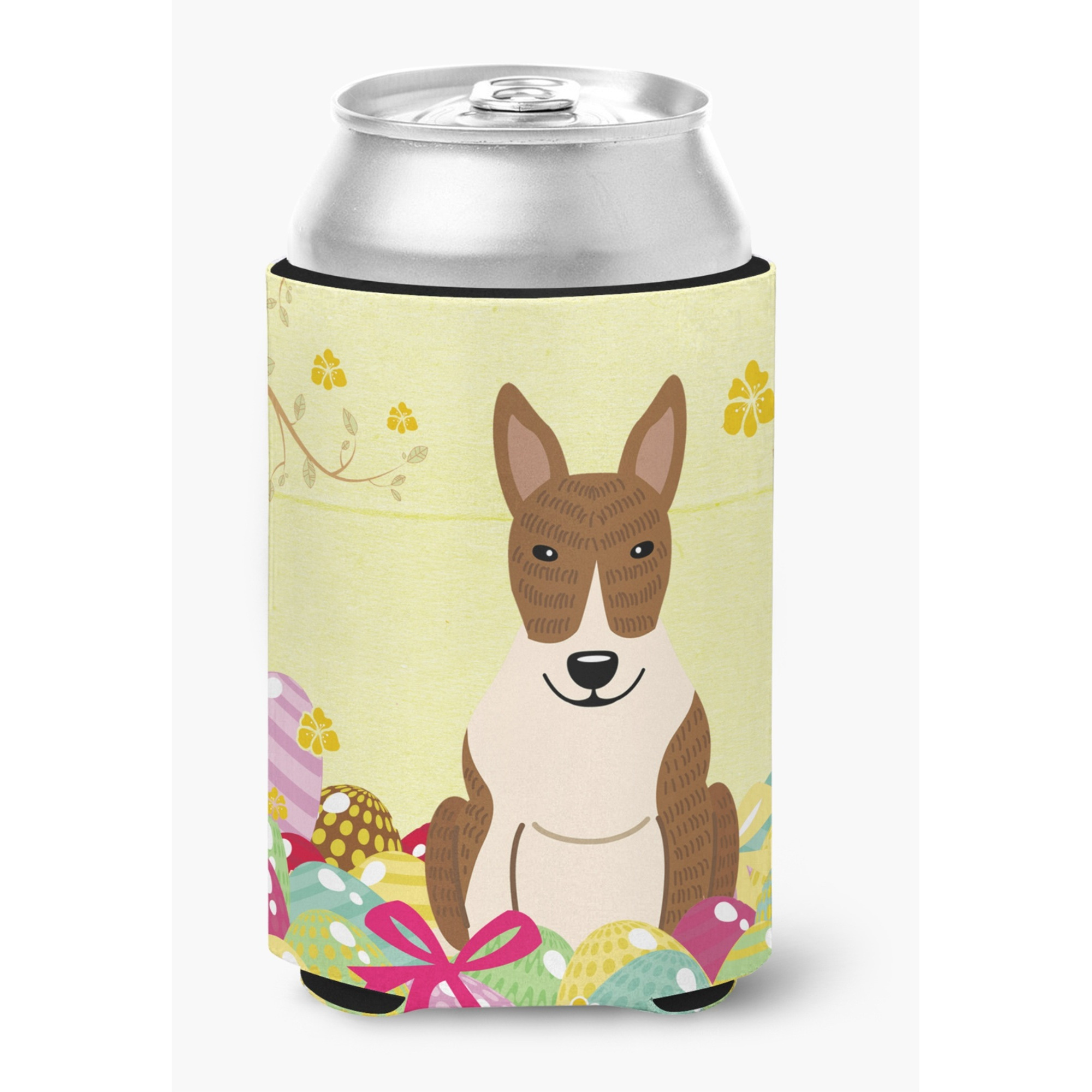 &quotCaroline's Treasures Easter Eggs Bull Terrier Brindle Can or Bottle Hugger, Can Hugger, Multicolor"
