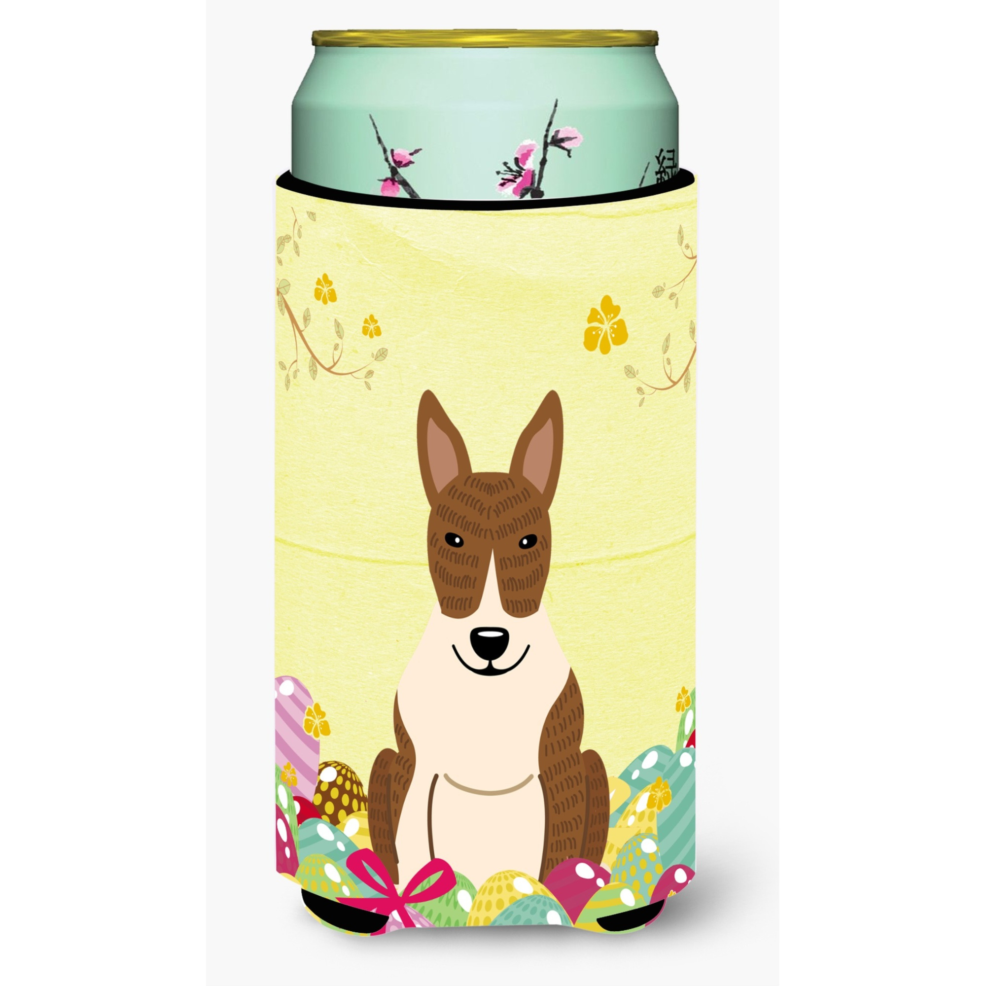 &quotCaroline's Treasures Easter Eggs Bull Terrier Brindle Tall Boy Beverage Insulator Hugger, Multicolor"