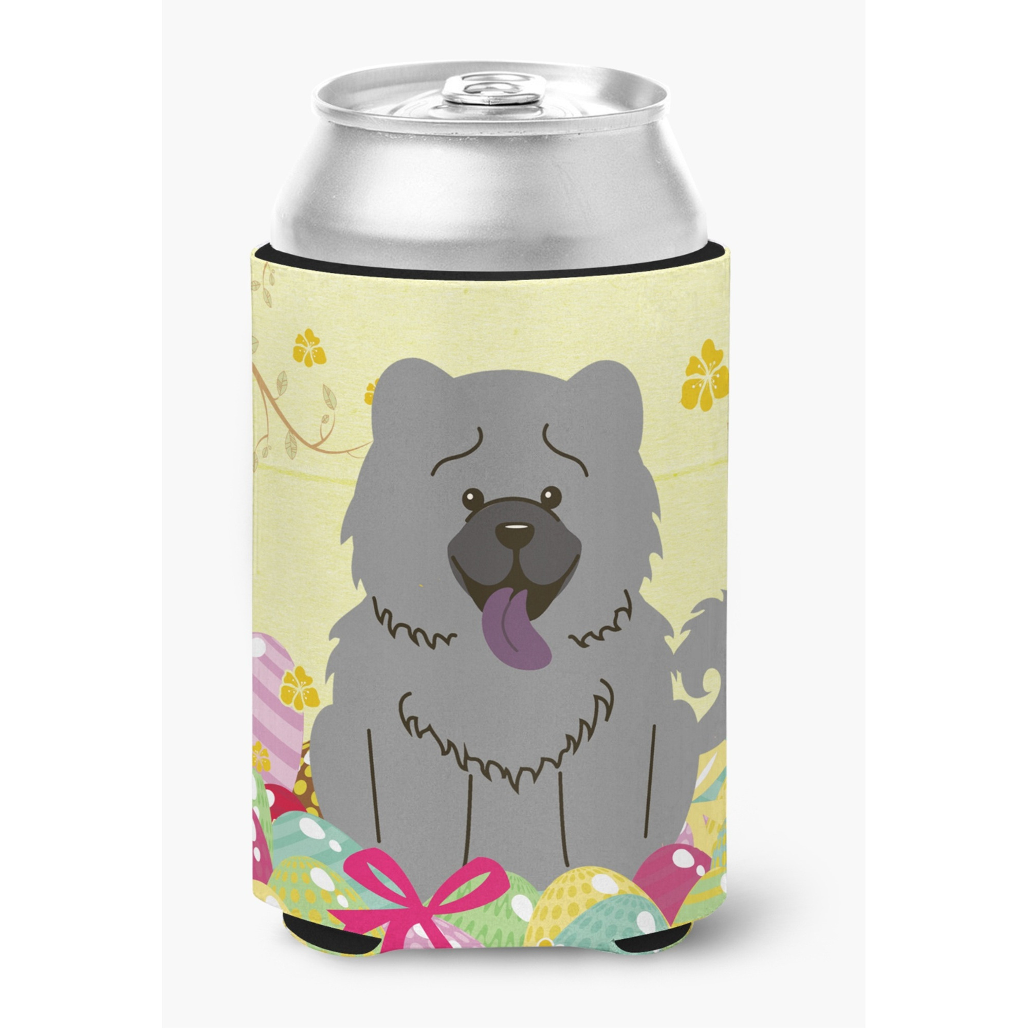 &quotCaroline's Treasures Easter Eggs Chow Blue Can or Bottle Hugger, Can Hugger, Multicolor"