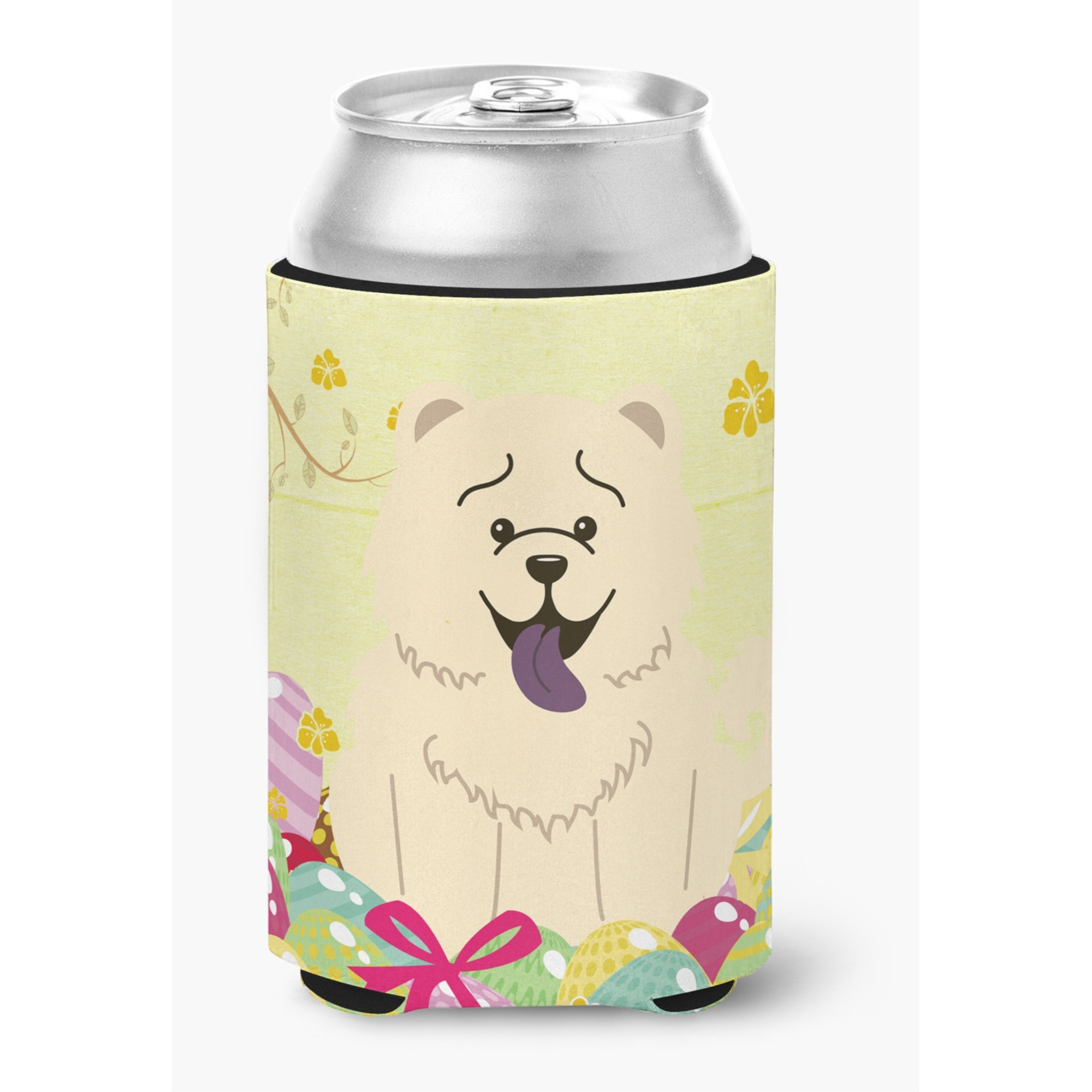 &quotCaroline's Treasures Easter Eggs Chow White Can or Bottle Hugger, Can Hugger, Multicolor"