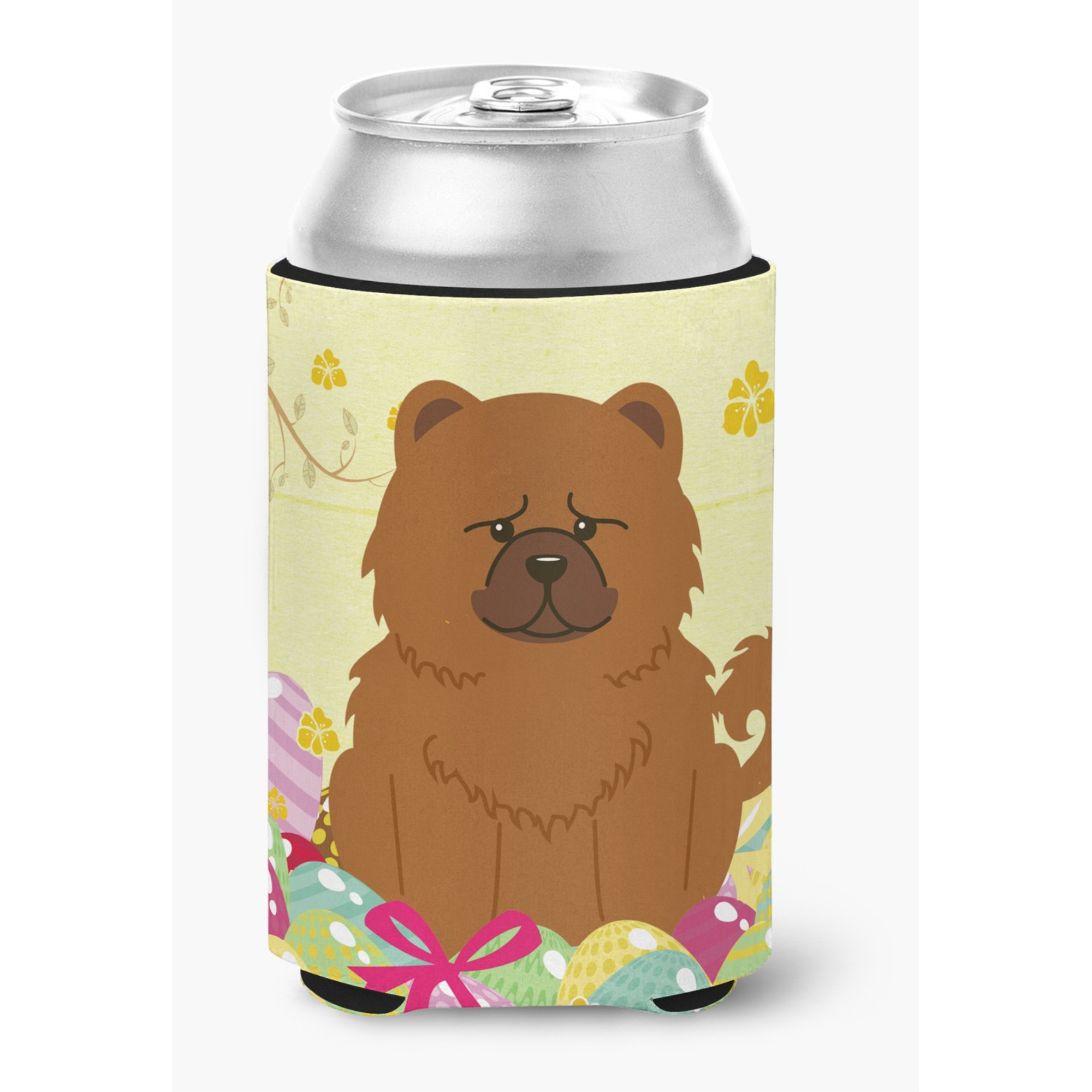 &quotCaroline's Treasures Easter Eggs Chow Red Can or Bottle Hugger, Can Hugger, Multicolor"