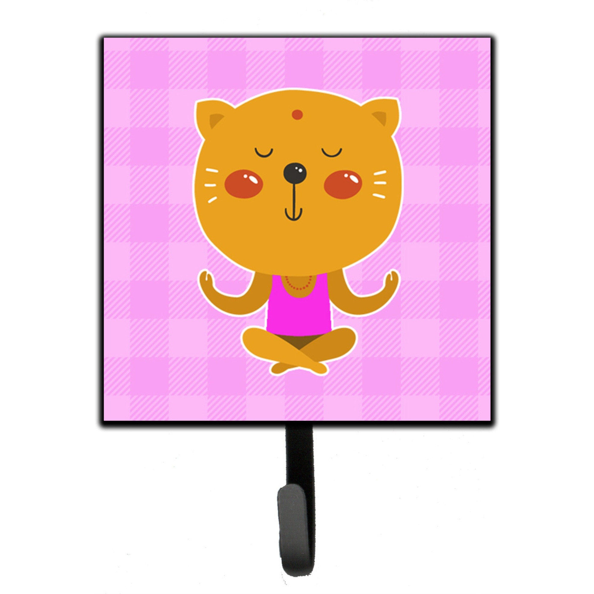 &quotCaroline's Treasures Yoga Cat Wall Hook, Small, Multicolor"