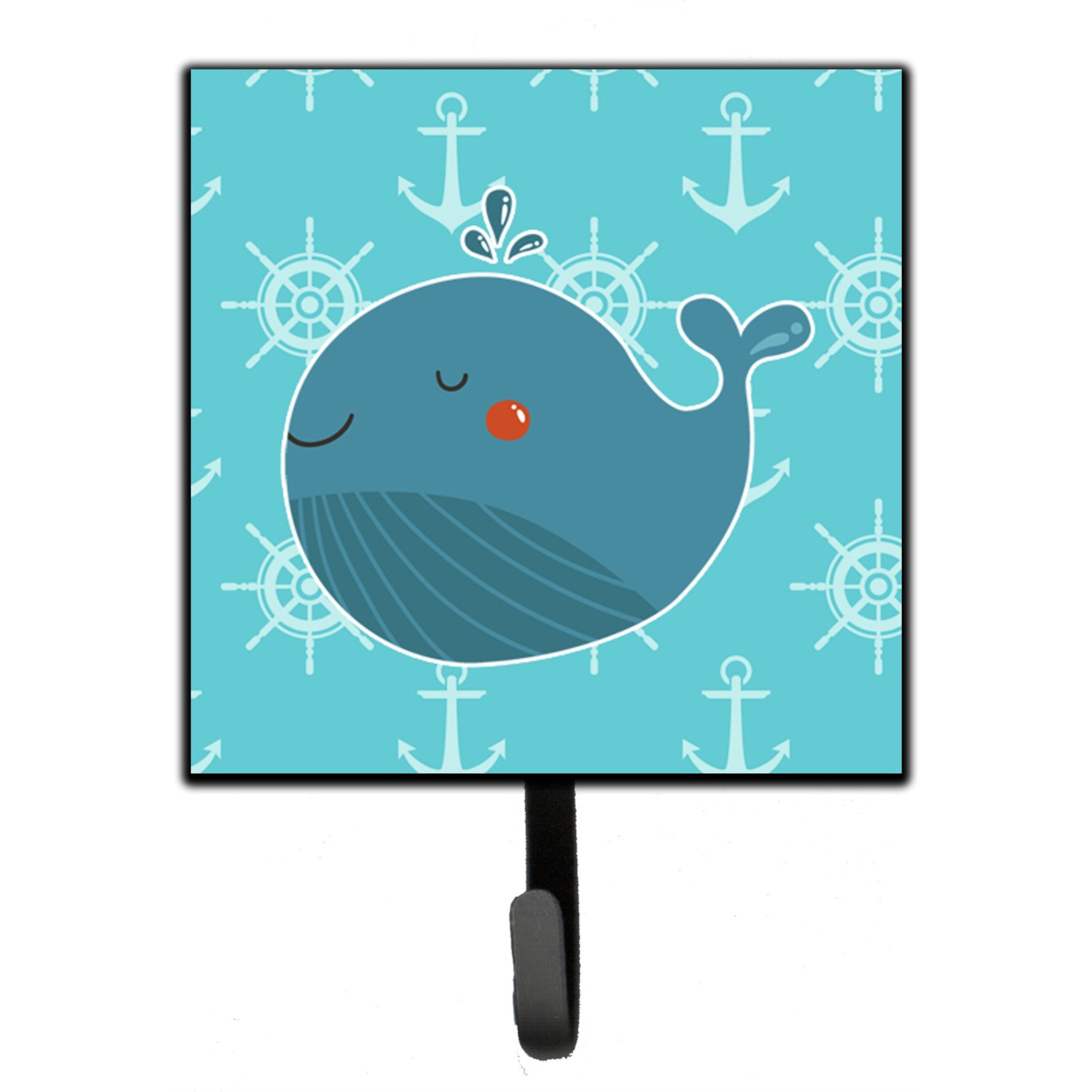 &quotCaroline's Treasures Blue Whale Wall Hook, Small, Multicolor"