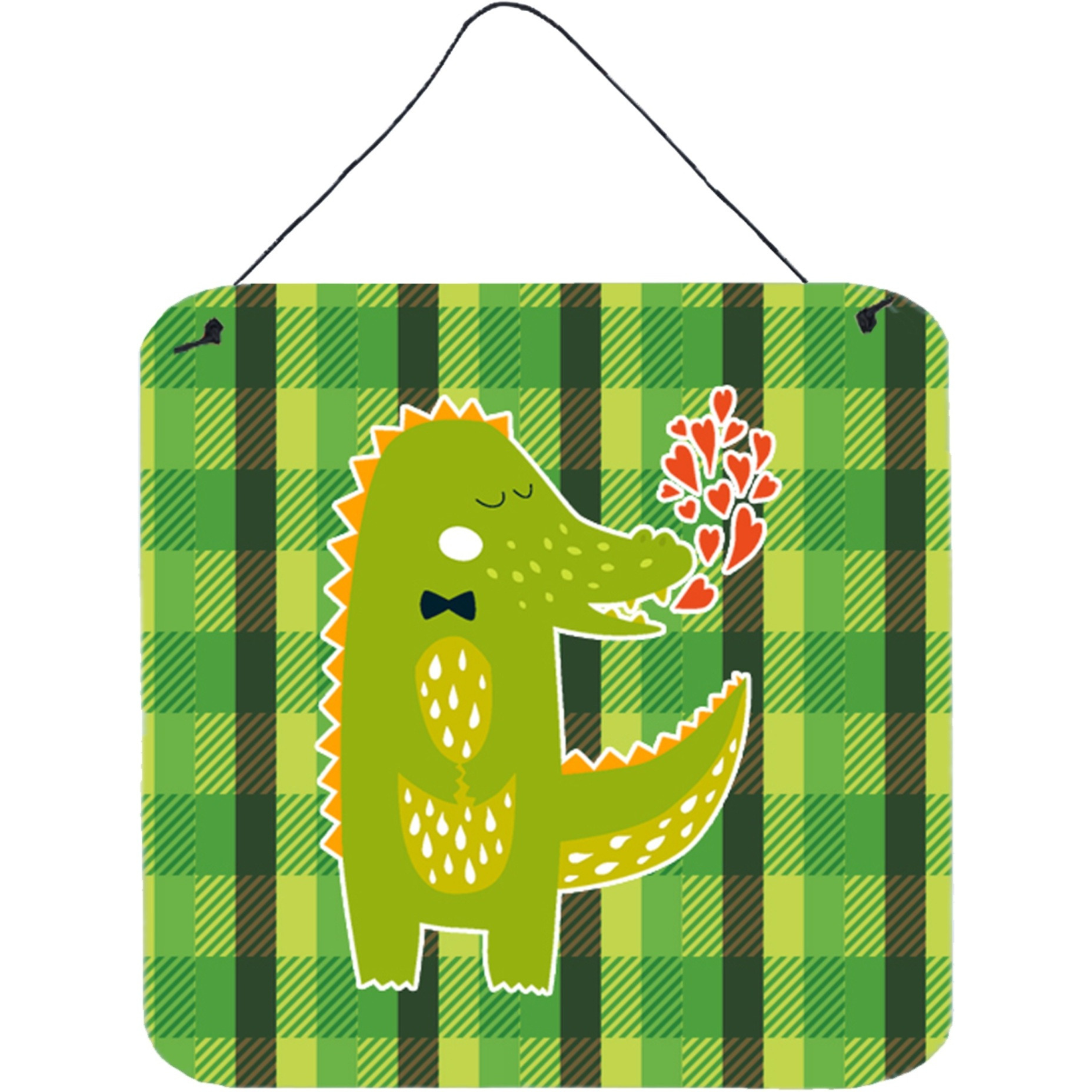 &quotCaroline's Treasures Alligator Love Metal Print, 6"" x 6"", Multicolor"
