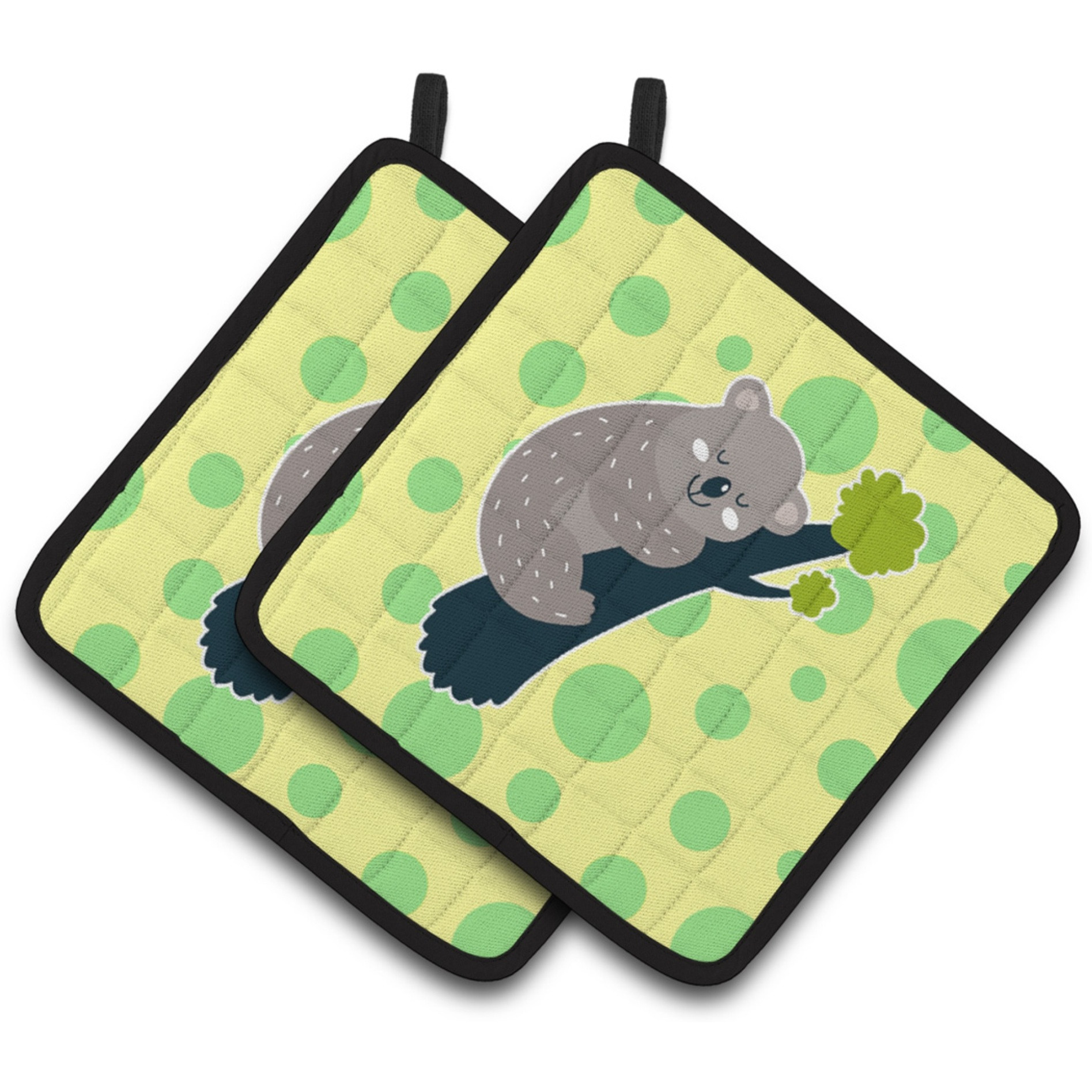 &quotCaroline's Treasures BB6745PTHD Koala Naptime Pair of Pot Holders, 7.5 x 7.5"", Multicolor"