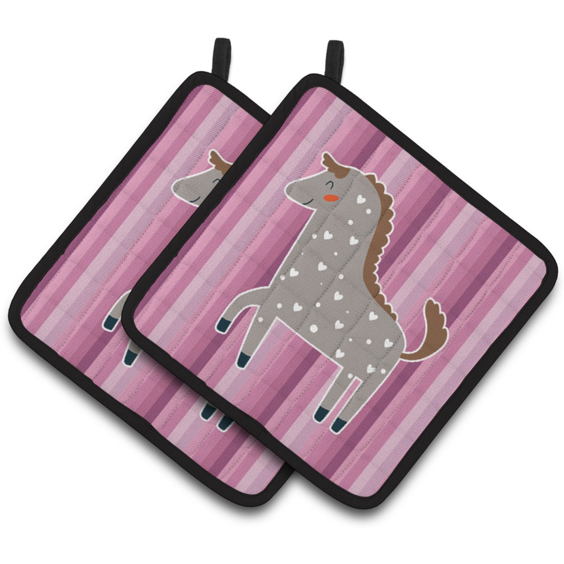 &quotCaroline's Treasures BB6759PTHD Horse Pair of Pot Holders, 7.5 x 7.5"", Multicolor"