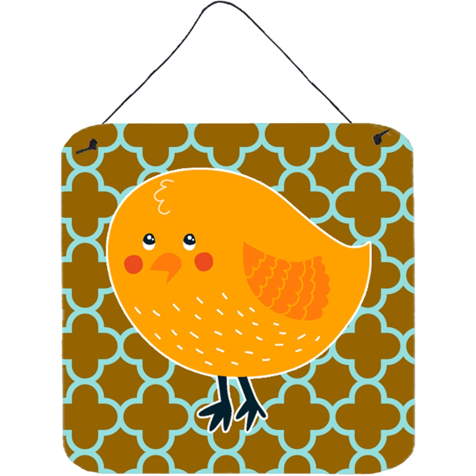 &quotCaroline's Treasures Bird on Quatrfoil Metal Print, 6"" x 6"", Multicolor"