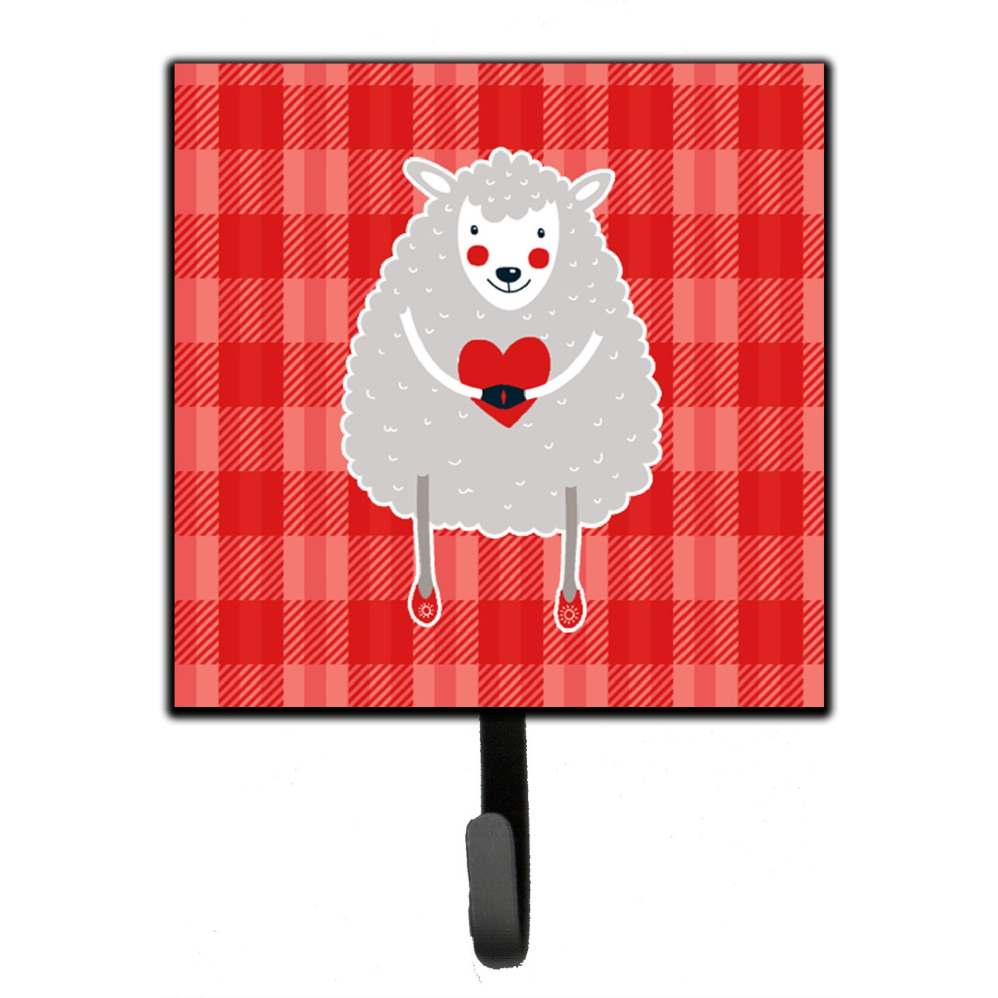 &quotCaroline's Treasures Lamb Love Wall Hook, Small, Multicolor"