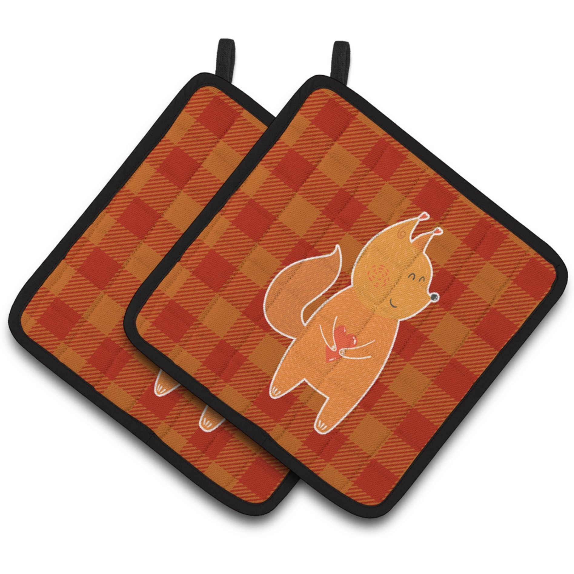 &quotCaroline's Treasures BB6768PTHD Fox Pair of Pot Holders, 7.5 x 7.5"", Multicolor"