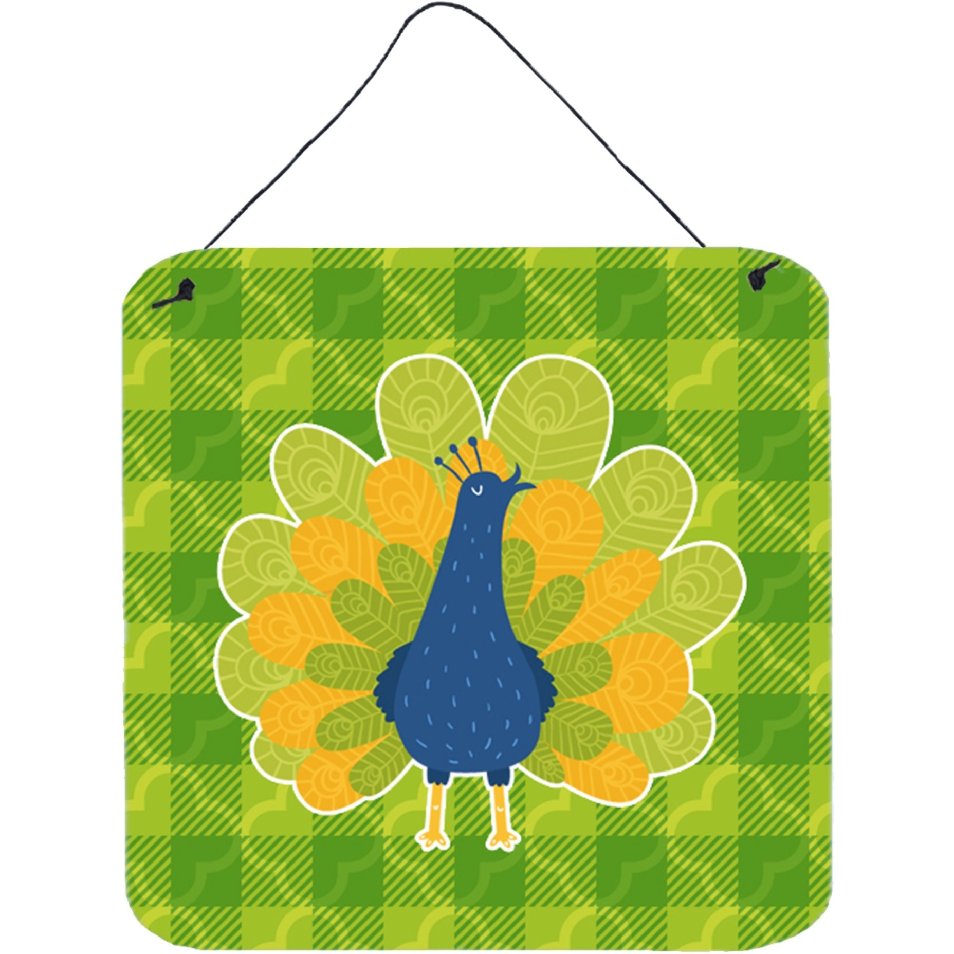 &quotCaroline's Treasures Pretty Peacock Metal Print, 6"" x 6"", Multicolor"
