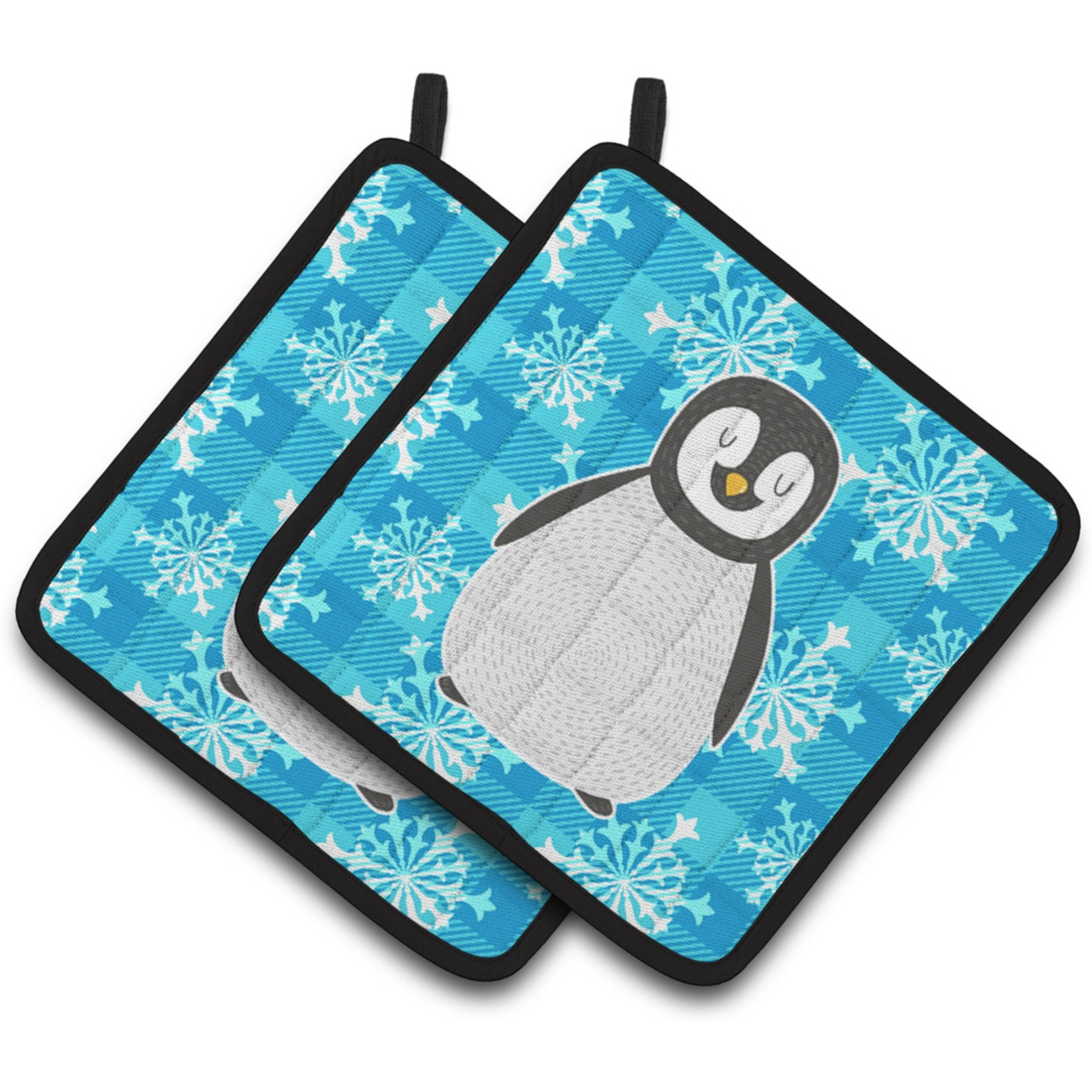 &quotCaroline's Treasures BB6771PTHD Penguin Pair of Pot Holders, 7.5 x 7.5"", Multicolor"