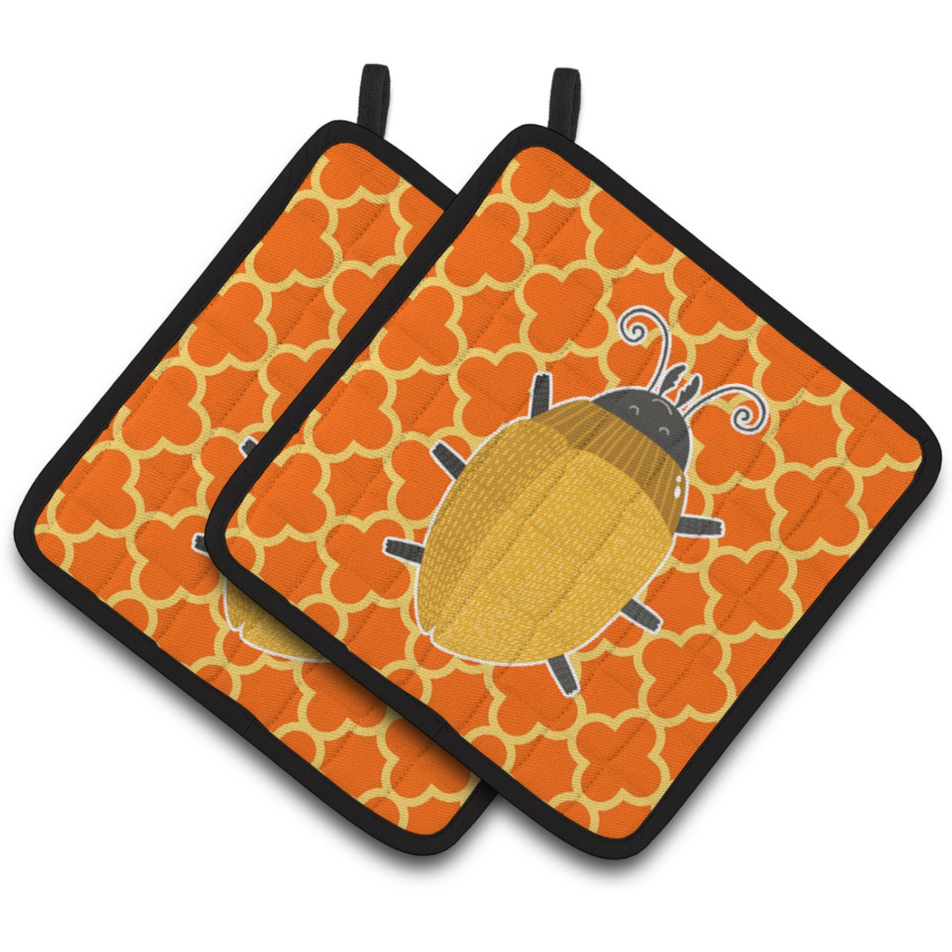 &quotCaroline's Treasures BB6772PTHD Beetle Pair of Pot Holders, 7.5 x 7.5"", Multicolor"