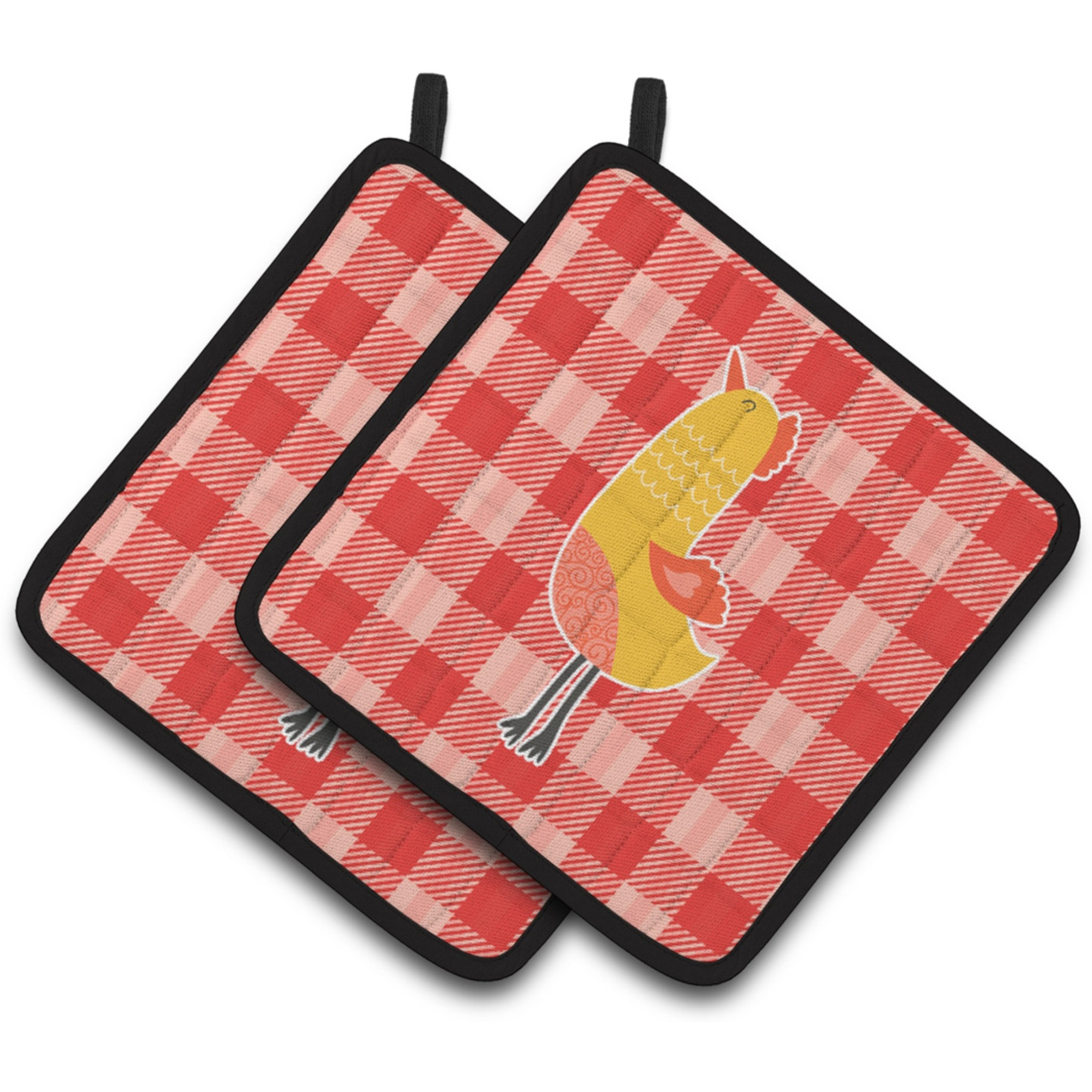 &quotCaroline's Treasures BB6775PTHD Chicken Pair of Pot Holders, 7.5 x 7.5"", Multicolor"