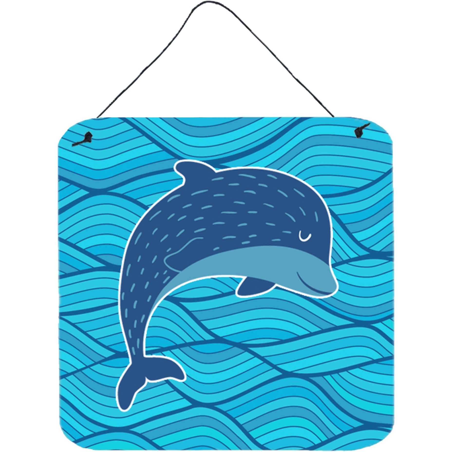 &quotCaroline's Treasures Dolphin Metal Print, 6"" x 6"", Multicolor"