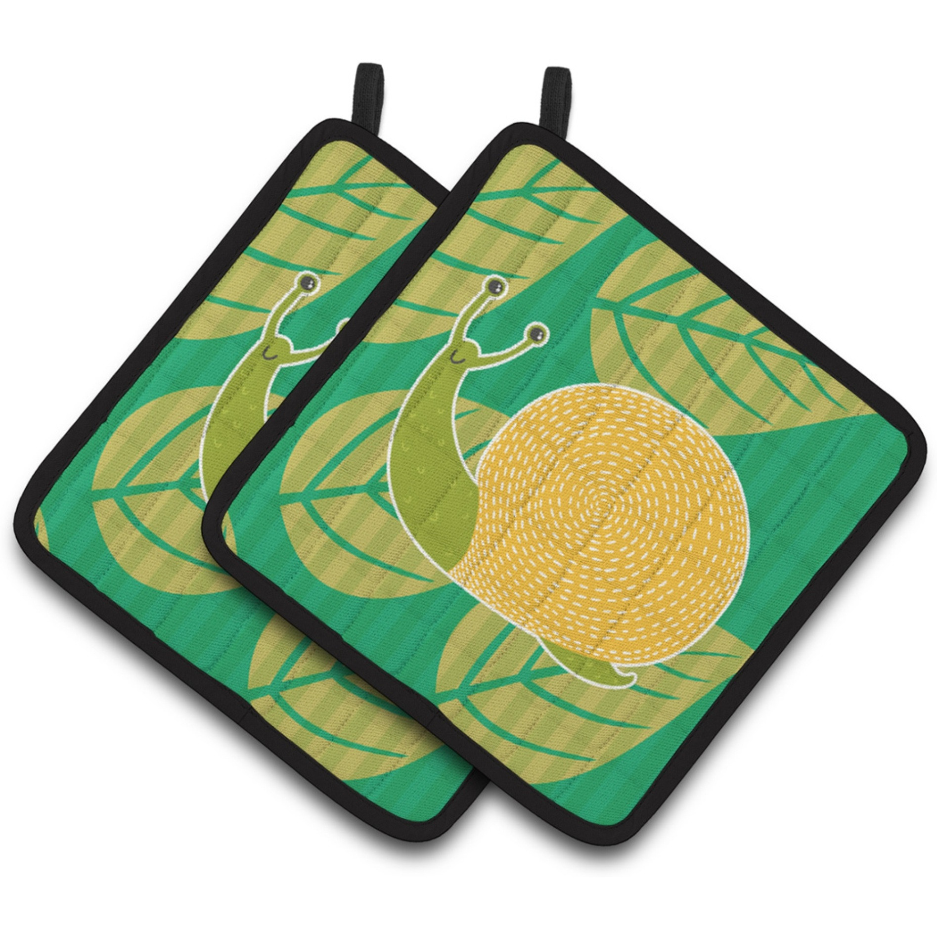 &quotCaroline's Treasures BB6783PTHD Snail Pair of Pot Holders, 7.5 x 7.5"", Multicolor"