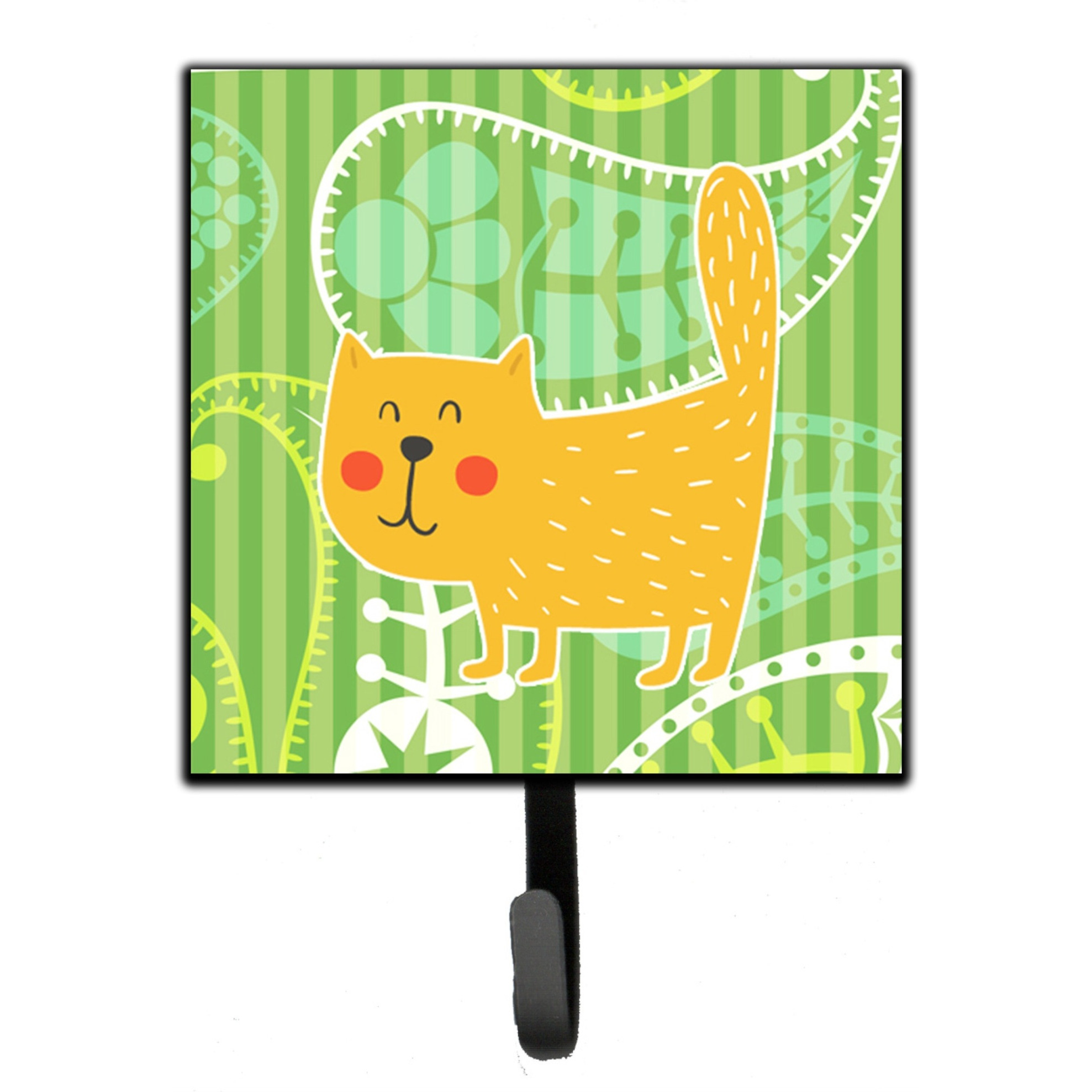 &quotCaroline's Treasures Cat on Paisley Wall Hook, Small, Multicolor"