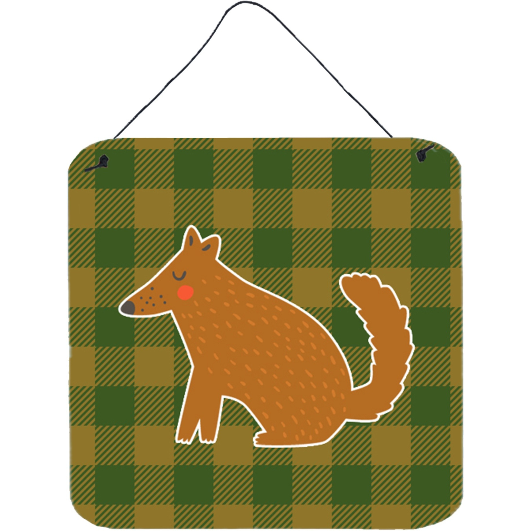 &quotCaroline's Treasures Brown Wolf Metal Print, 6"" x 6"", Multicolor"