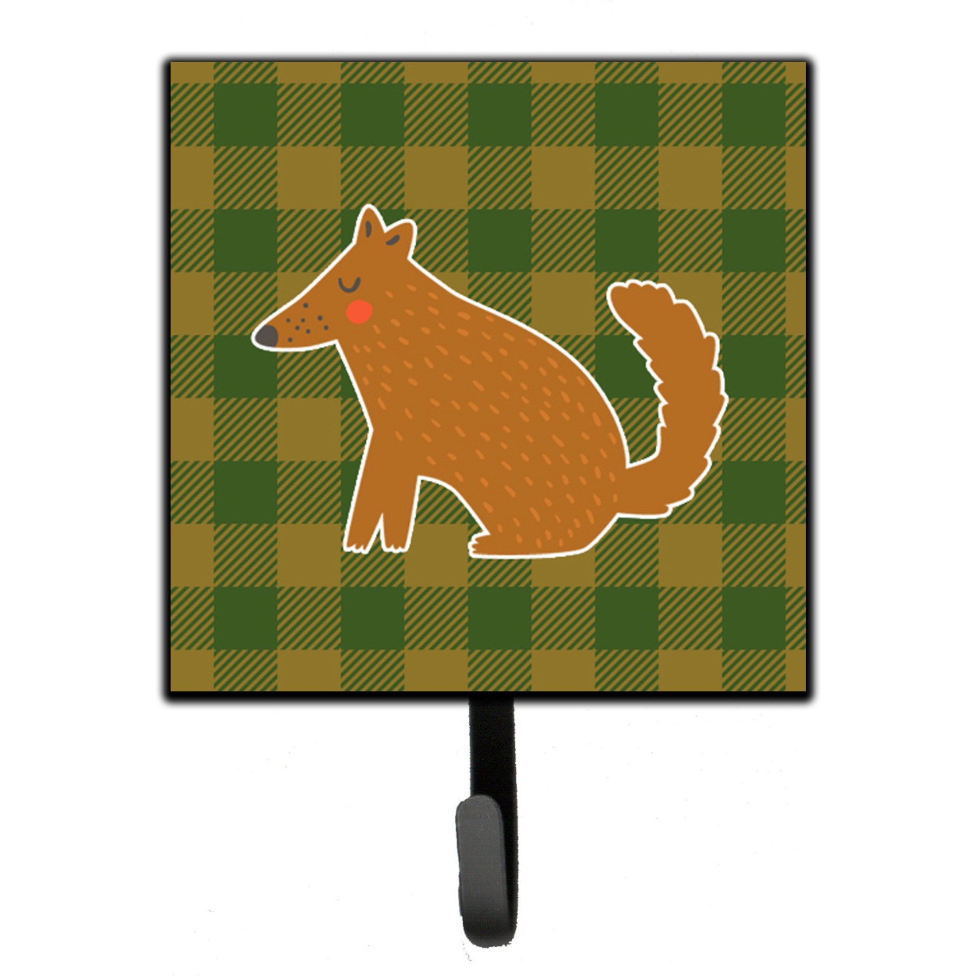 &quotCaroline's Treasures Brown Wolf Wall Hook, Small, Multicolor"