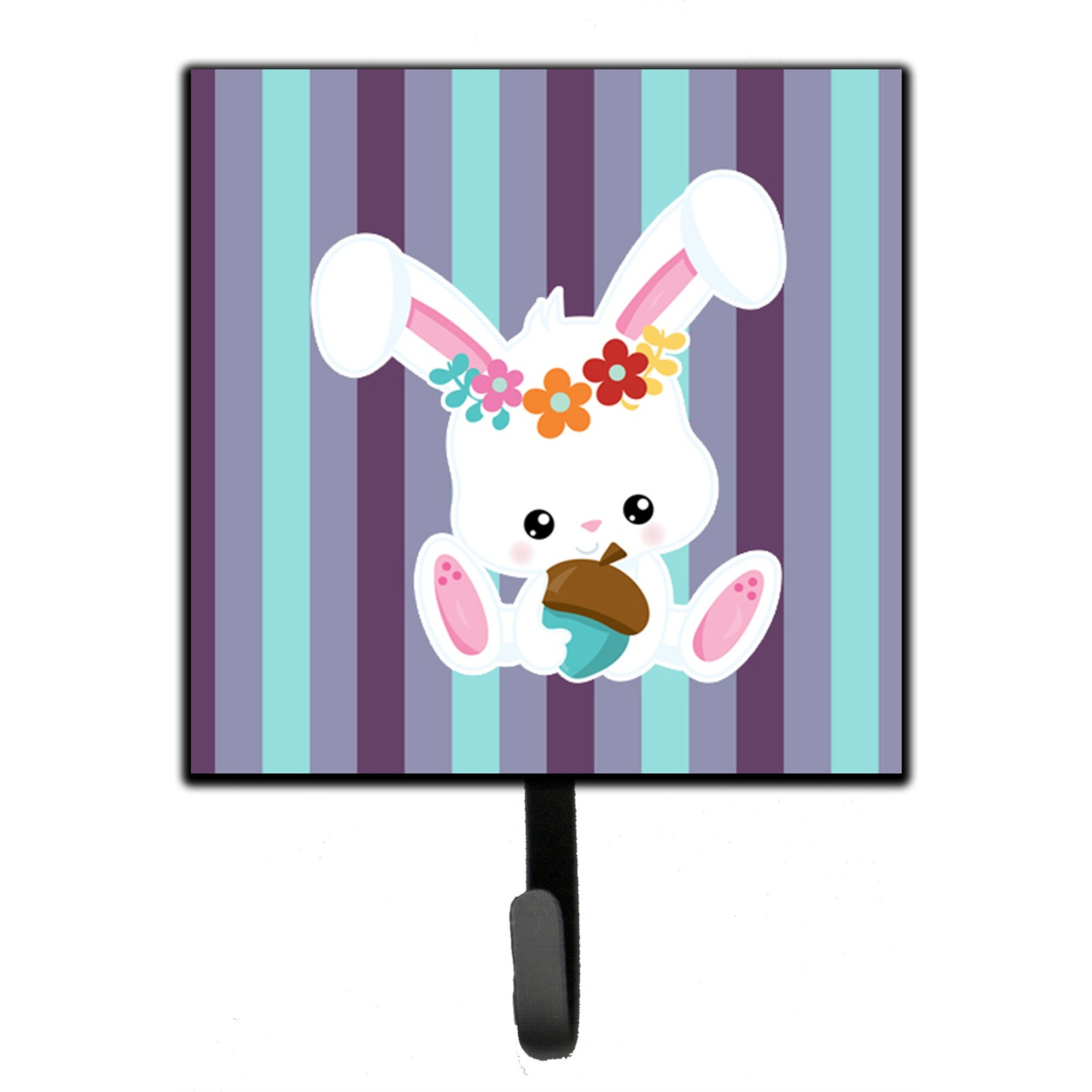 &quotCaroline's Treasures Bunny Rabbit Wall Hook, Small, Multicolor"