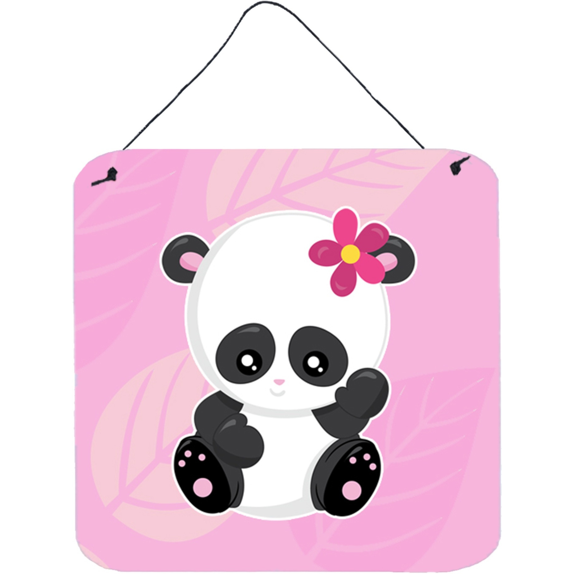 &quotCaroline's Treasures Hey Ya'll Panda Metal Print, 6"" x 6"", Multicolor"