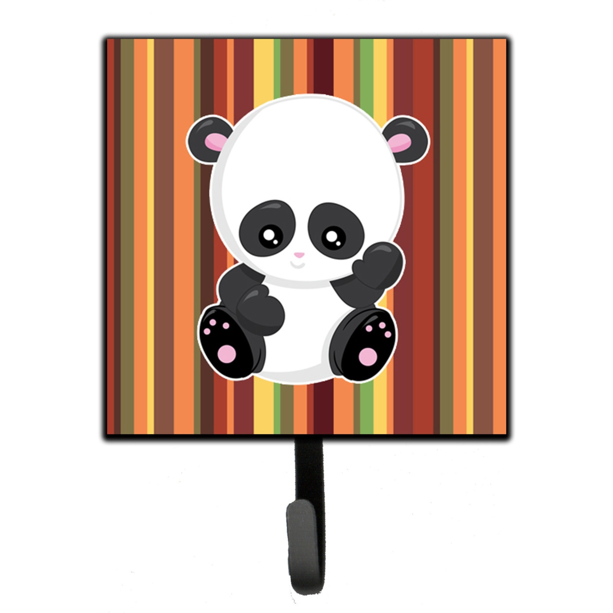 &quotCaroline's Treasures Striped Panda Wall Hook, Small, Multicolor"