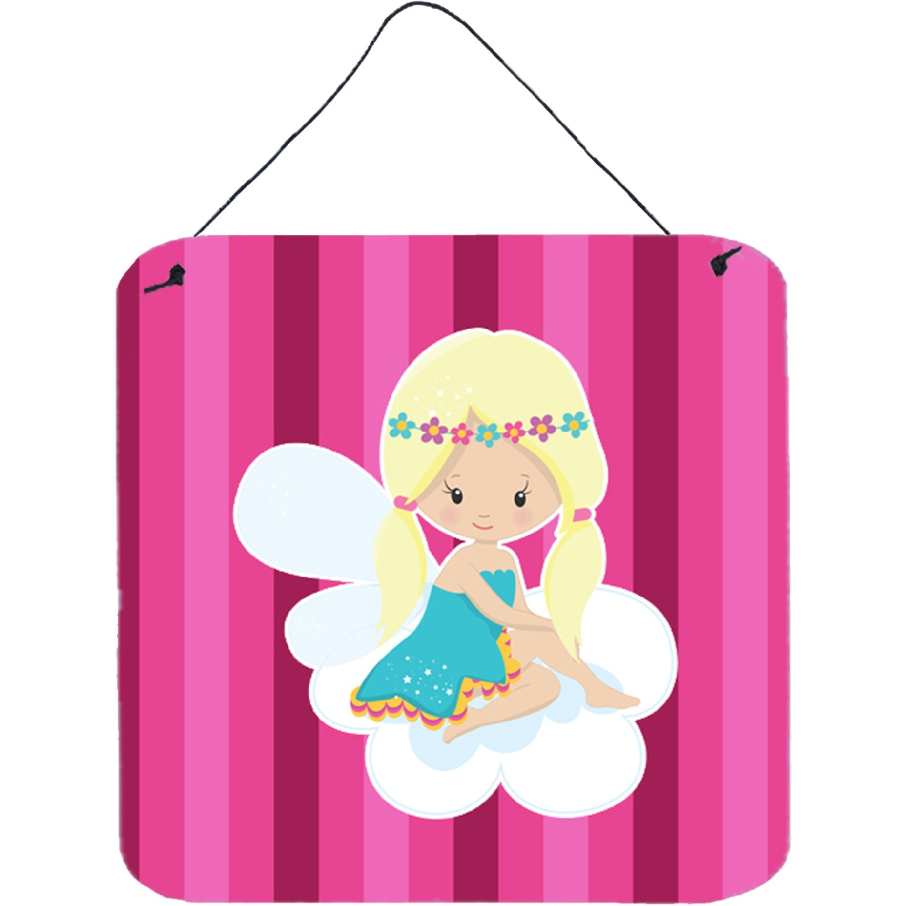 &quotCaroline's Treasures Blonde Fairy Metal Print, 6"" x 6"", Multicolor"
