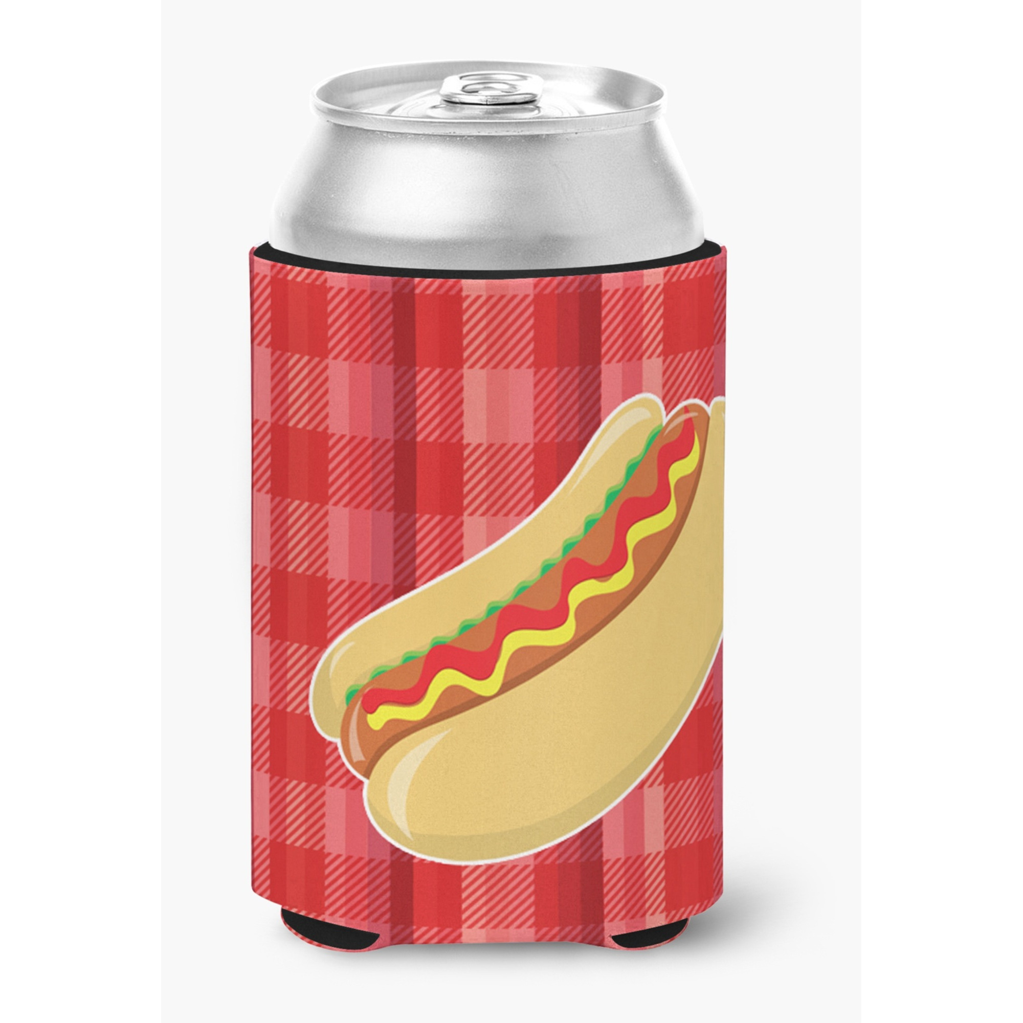 &quotCaroline's Treasures Hot Dog Plaid Can or Bottle Hugger, Can Hugger, Multicolor"
