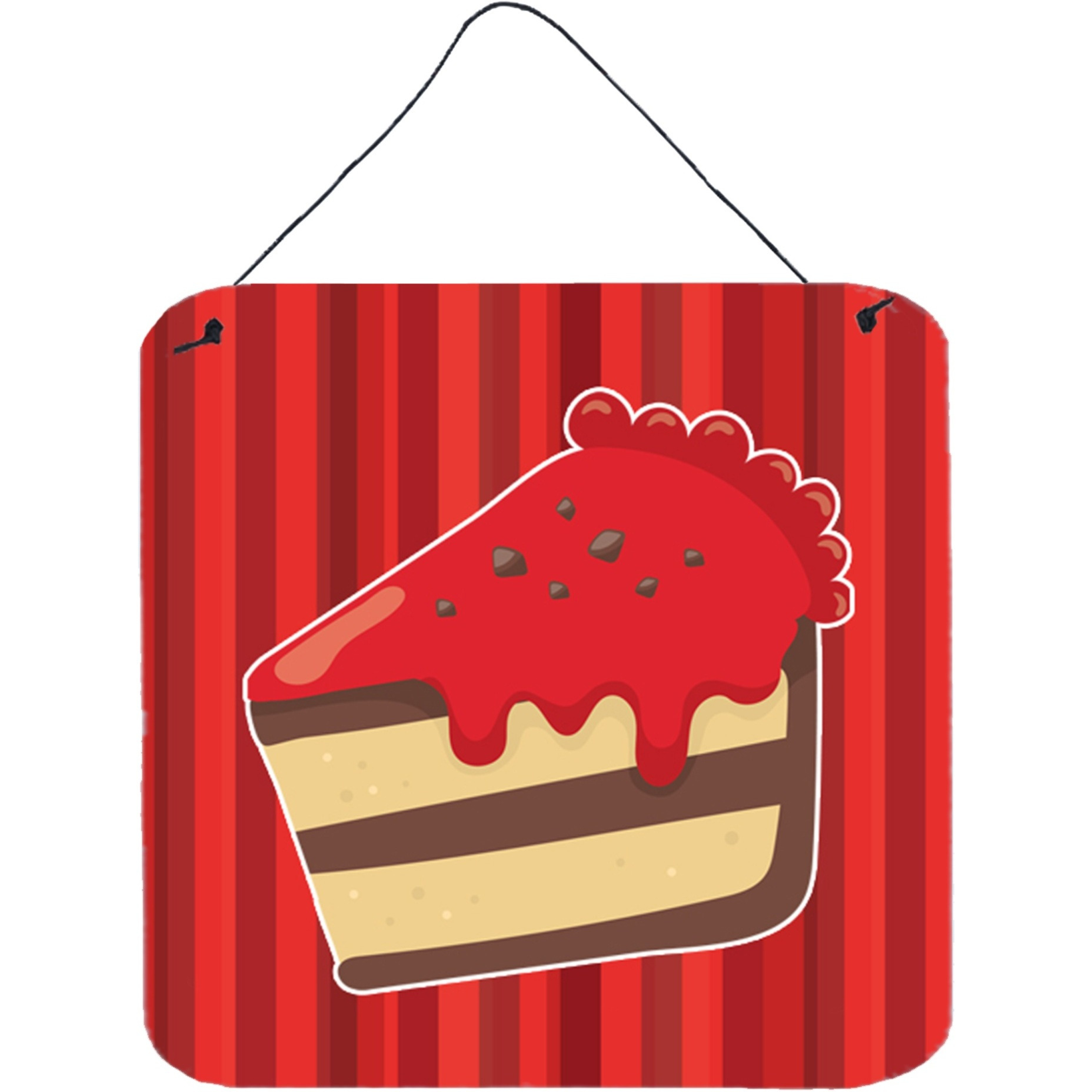&quotCaroline's Treasures Christmas Cake Metal Print, 6"" x 6"", Multicolor"