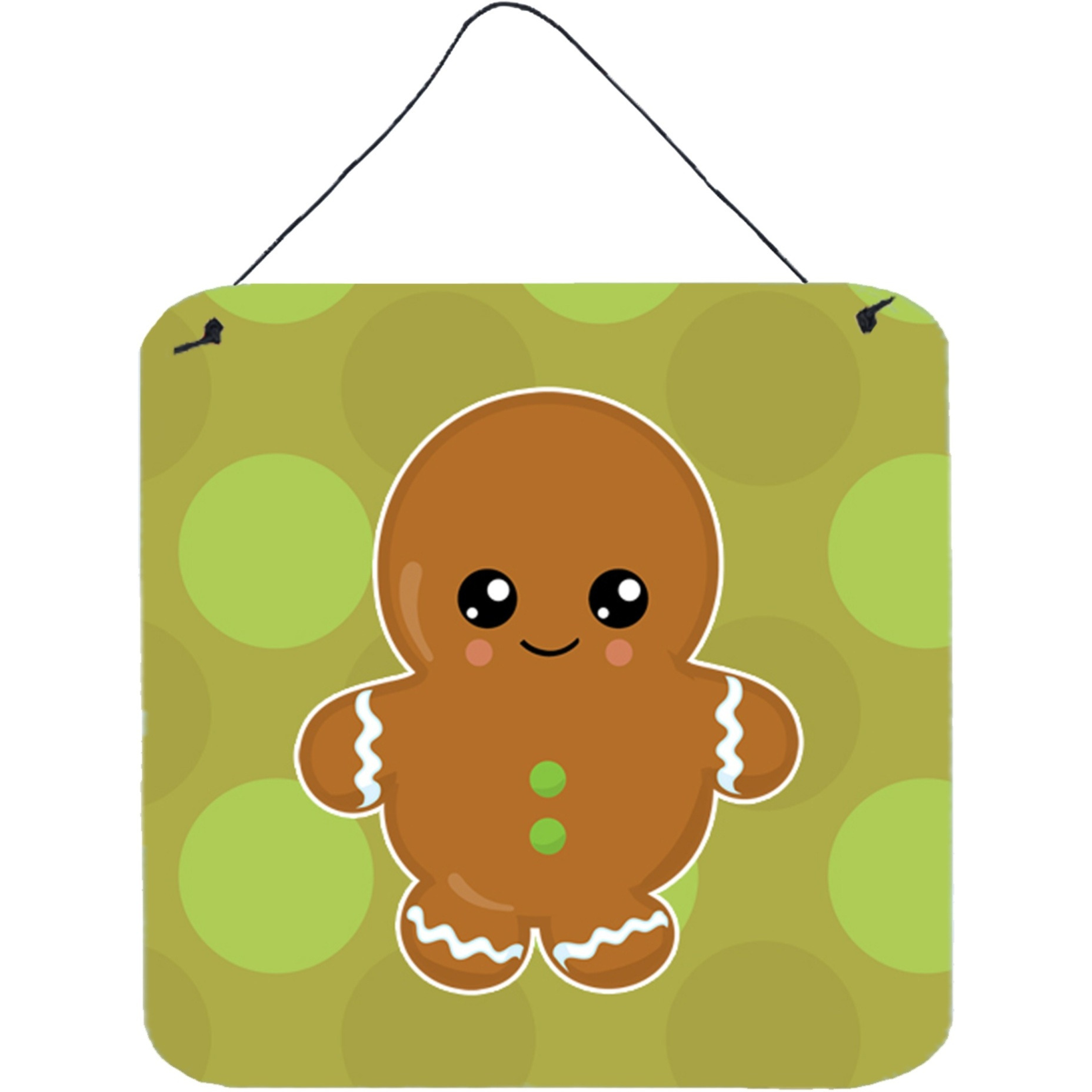 &quotCaroline's Treasures Christmas Gingerbread Man Metal Print, 6"" x 6"", Multicolor"