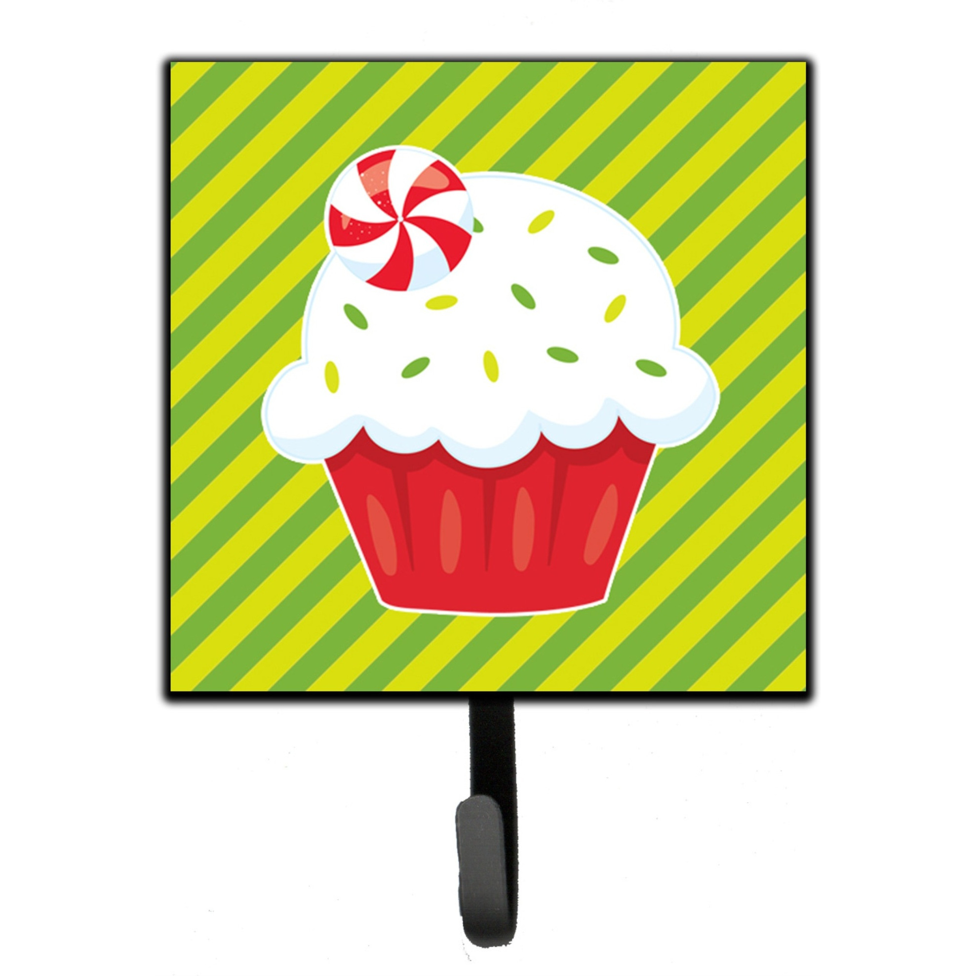 &quotCaroline's Treasures Christmas Pepermint Cupcake Wall Hook, Small, Multicolor"