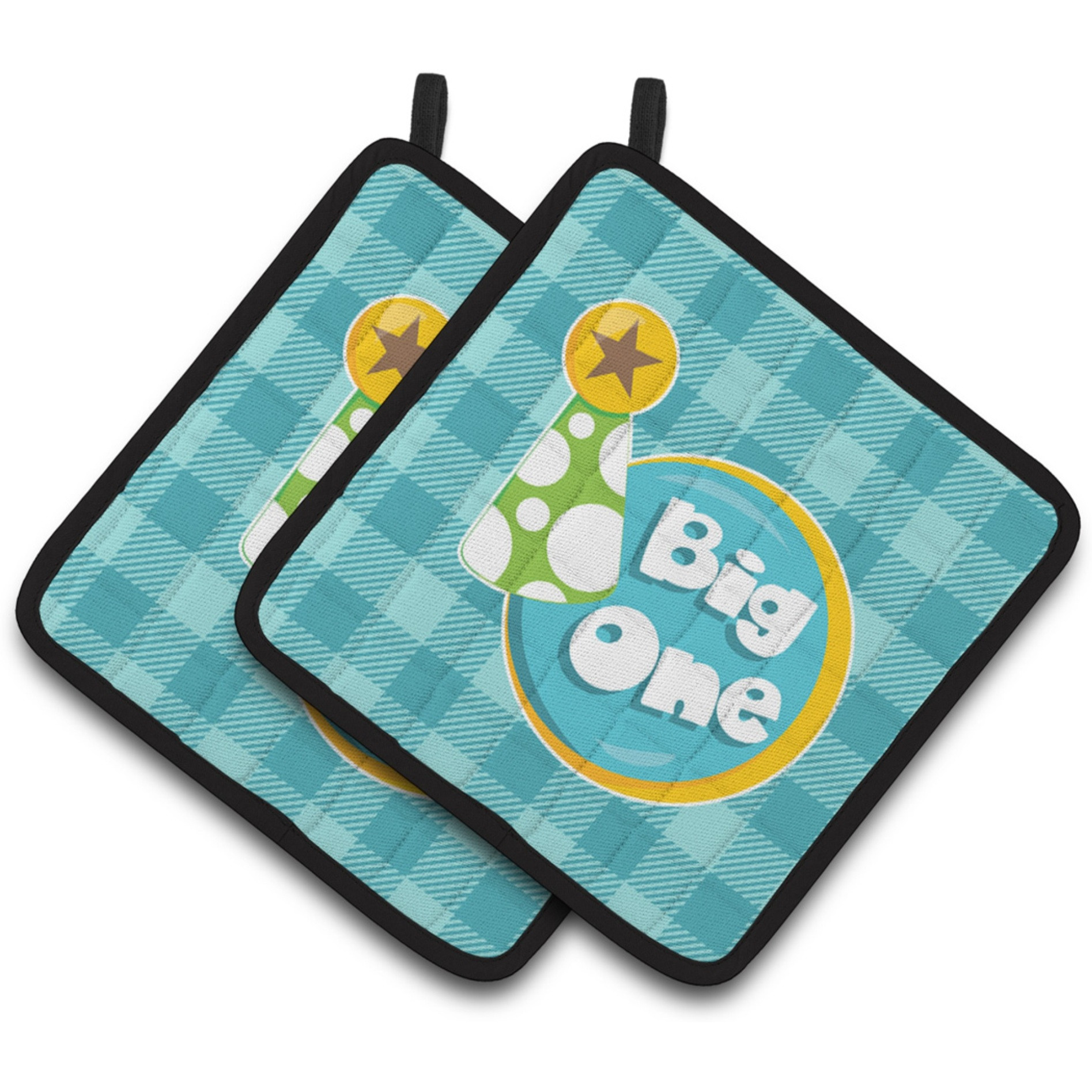 &quotCaroline's Treasures Boy Big One Pair of Pot Holders, 7.5 x 7.5, Multicolor"