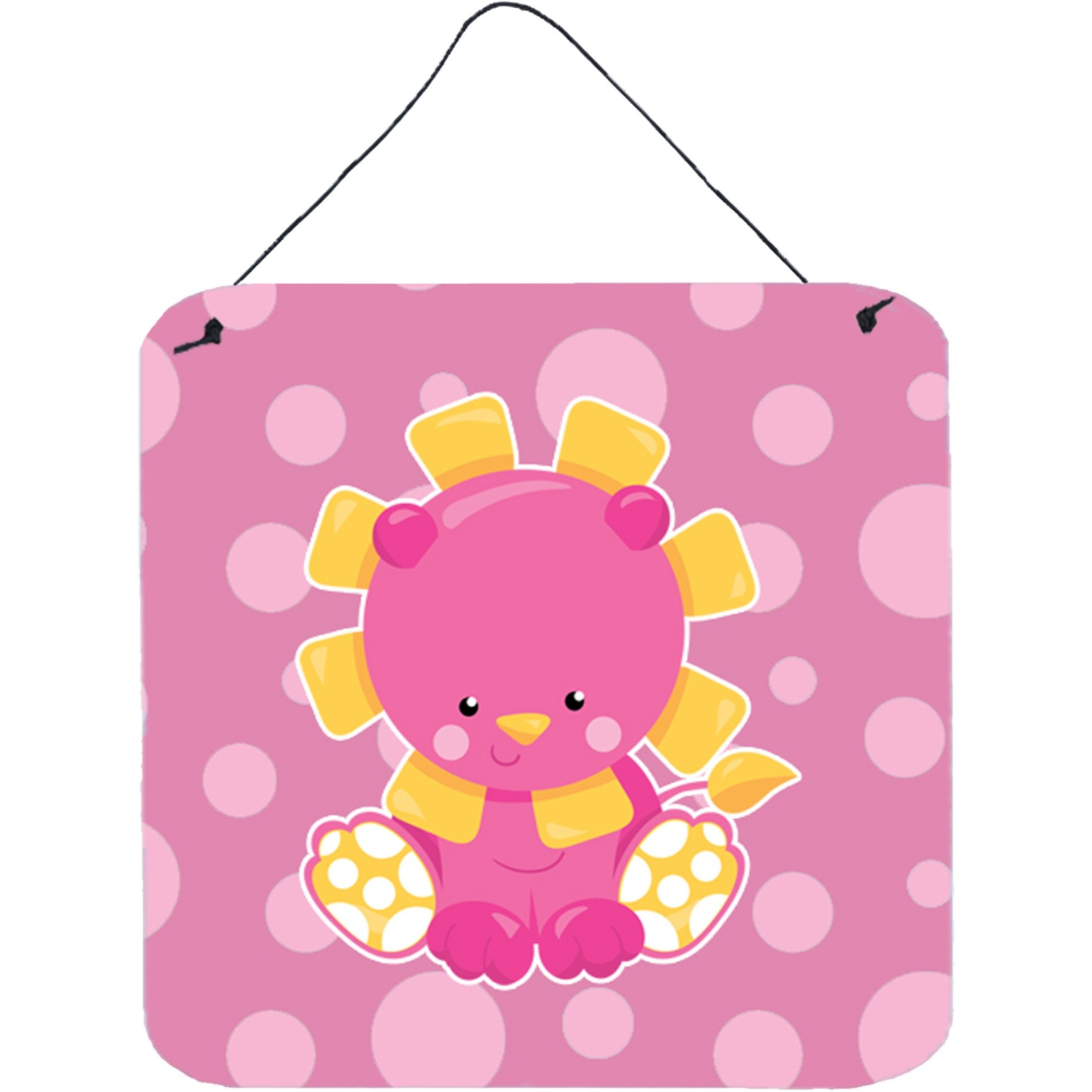 &quotCaroline's Treasures Girl Lion Metal Print, 6"" x 6"", Multicolor"