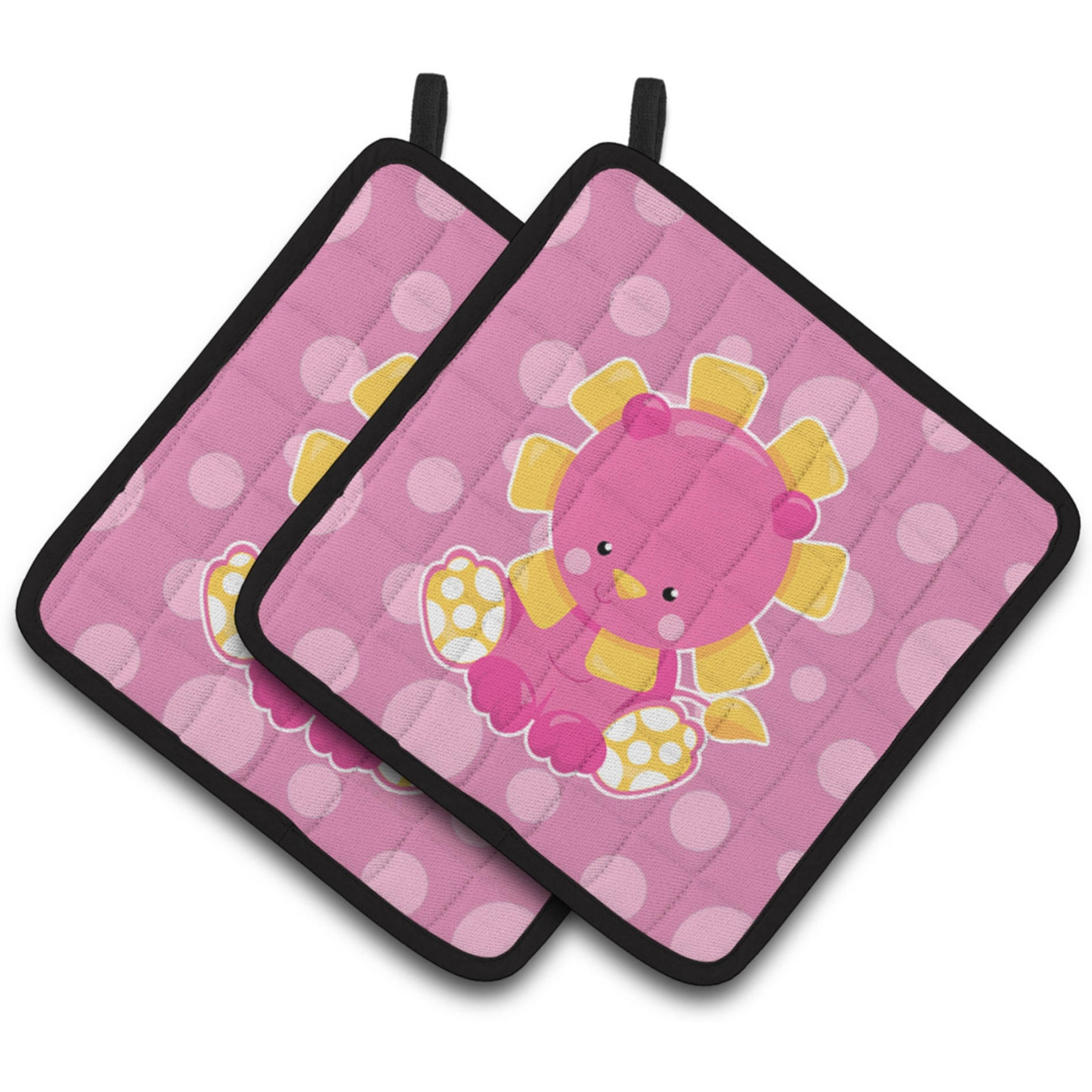 &quotCaroline's Treasures BB6829PTHD Girl Lion Pair of Pot Holders, 7.5 x 7.5"", Multicolor"