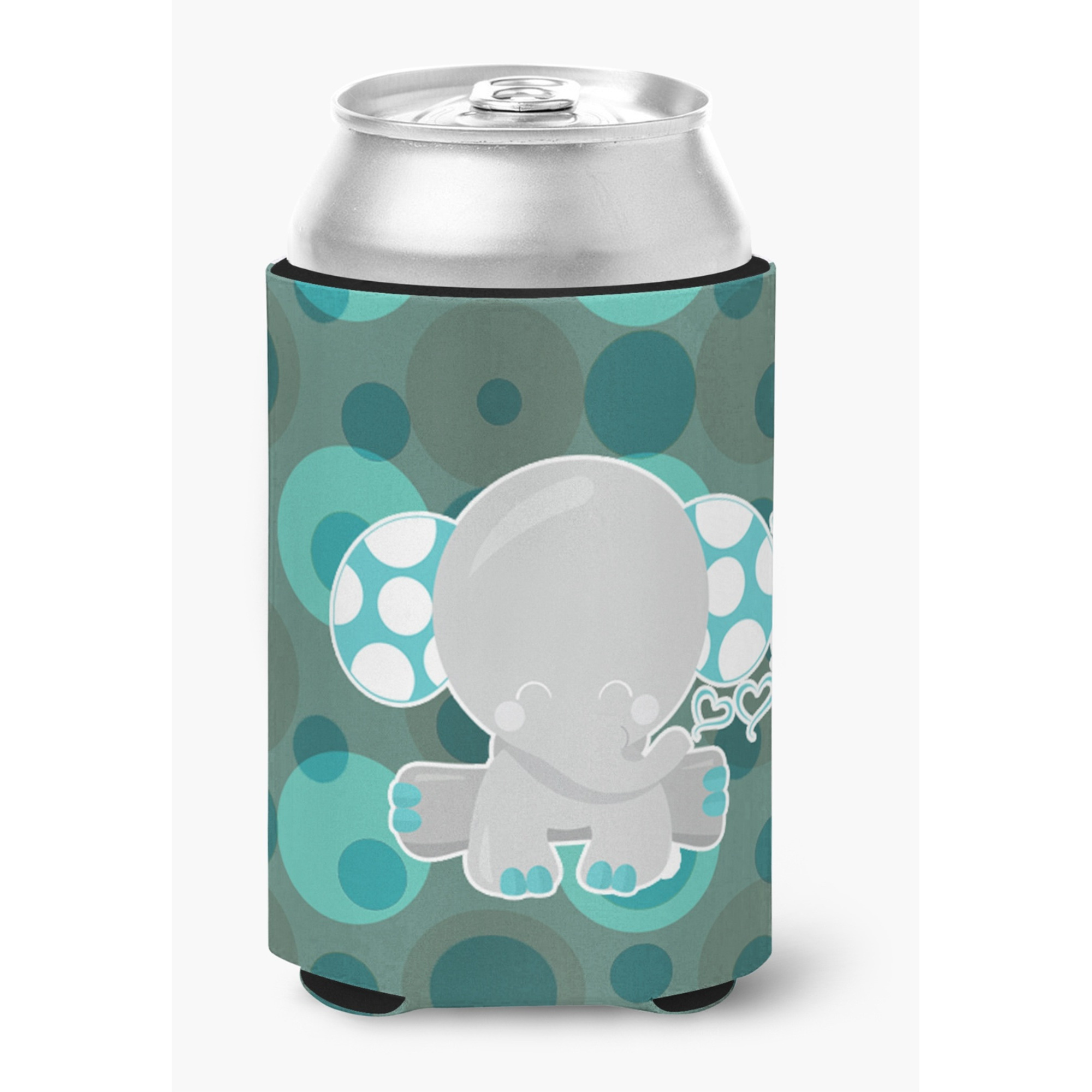 &quotCaroline's Treasures Polkadot Naptime Elephant Can or Bottle Hugger, Can Hugger, Multicolor"