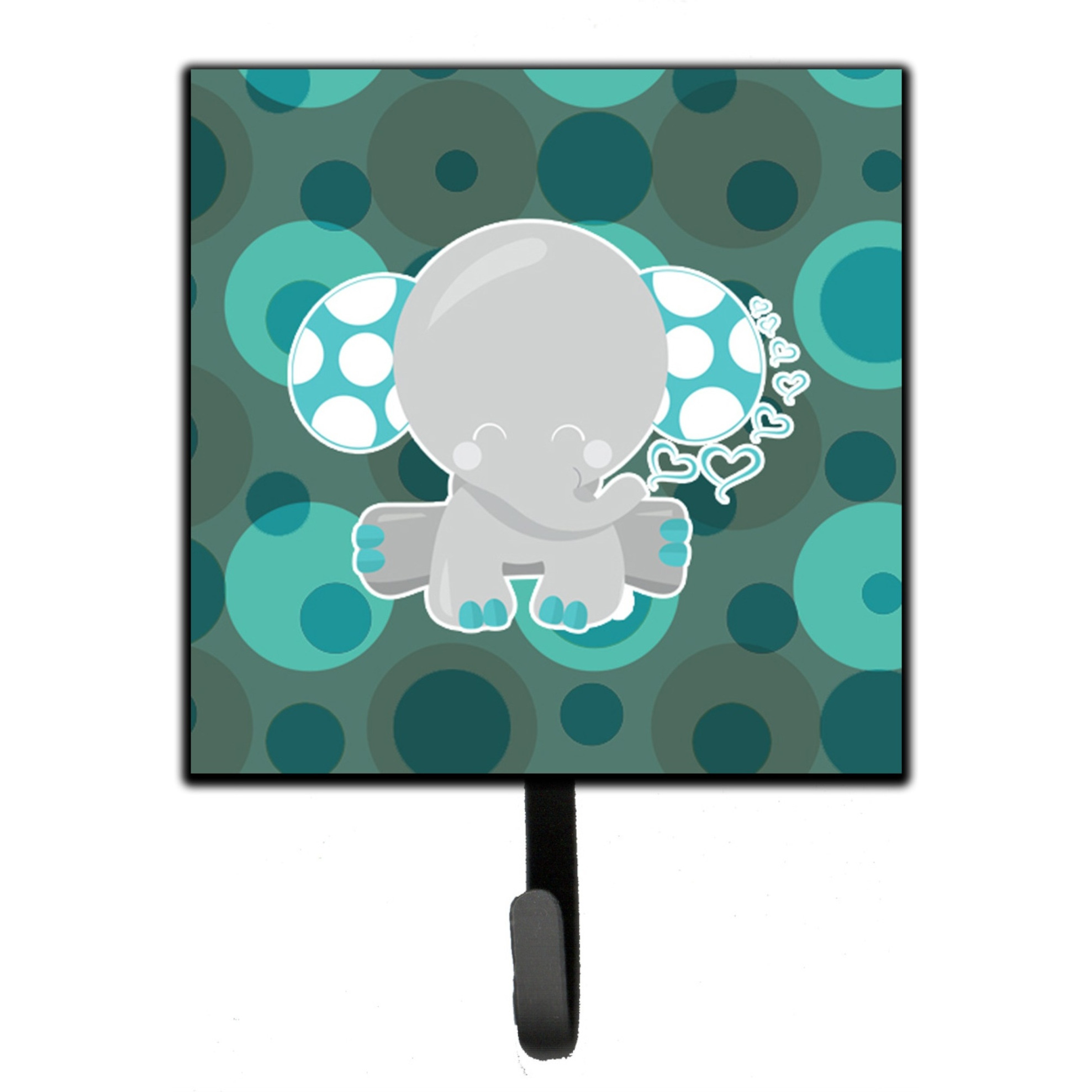 &quotCaroline's Treasures Polkadot Naptime Elephant Wall Hook, Small, Multicolor"