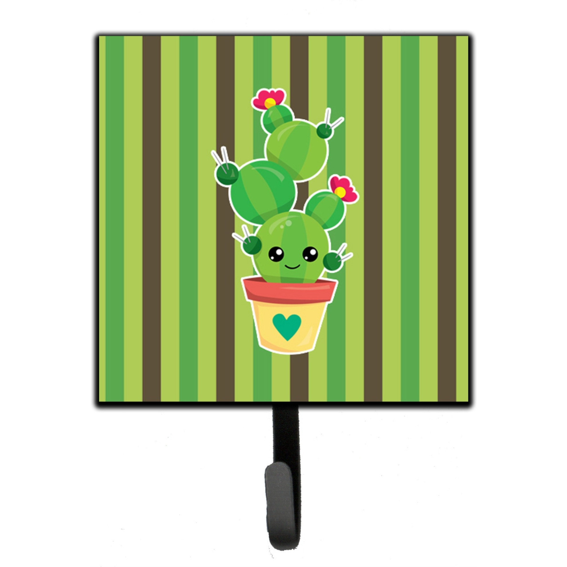 &quotCaroline's Treasures Cactus Stripe Wall Hook, Small, Multicolor"