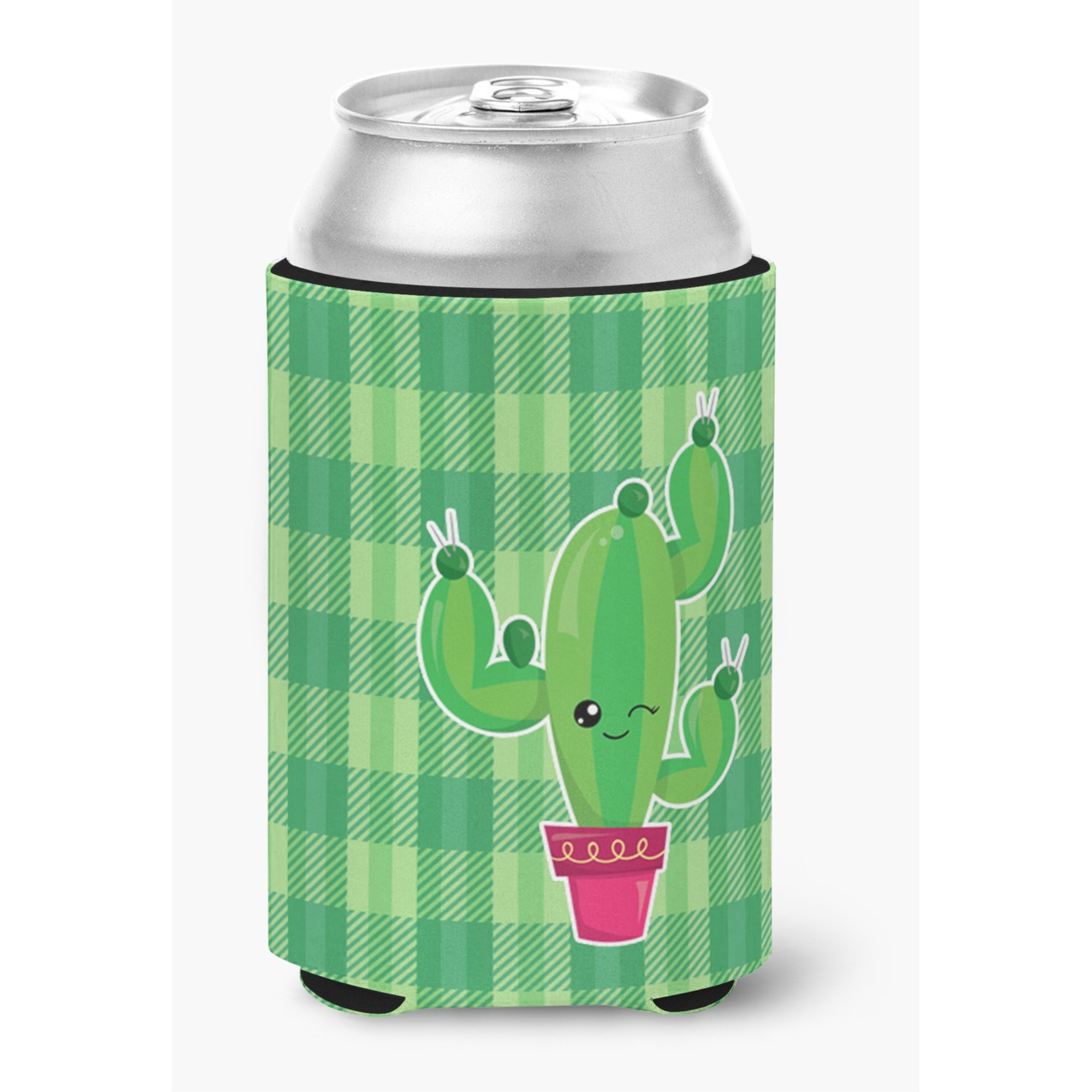 &quotCaroline's Treasures BB6848CC Cactus Plaid Can or Bottle Hugger, Can Hugger, Multicolor"