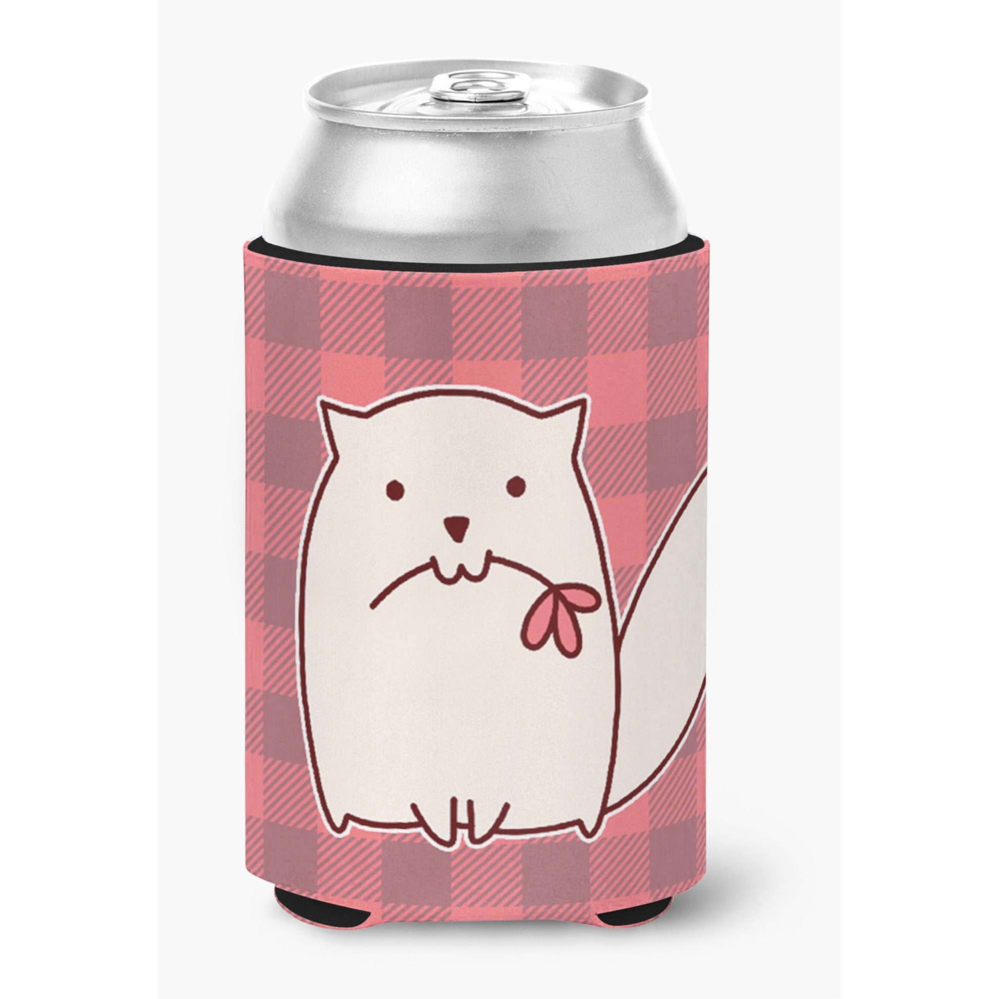 &quotCaroline's Treasures Cat Pink Plad Can or Bottle Hugger, Can Hugger, Multicolor"