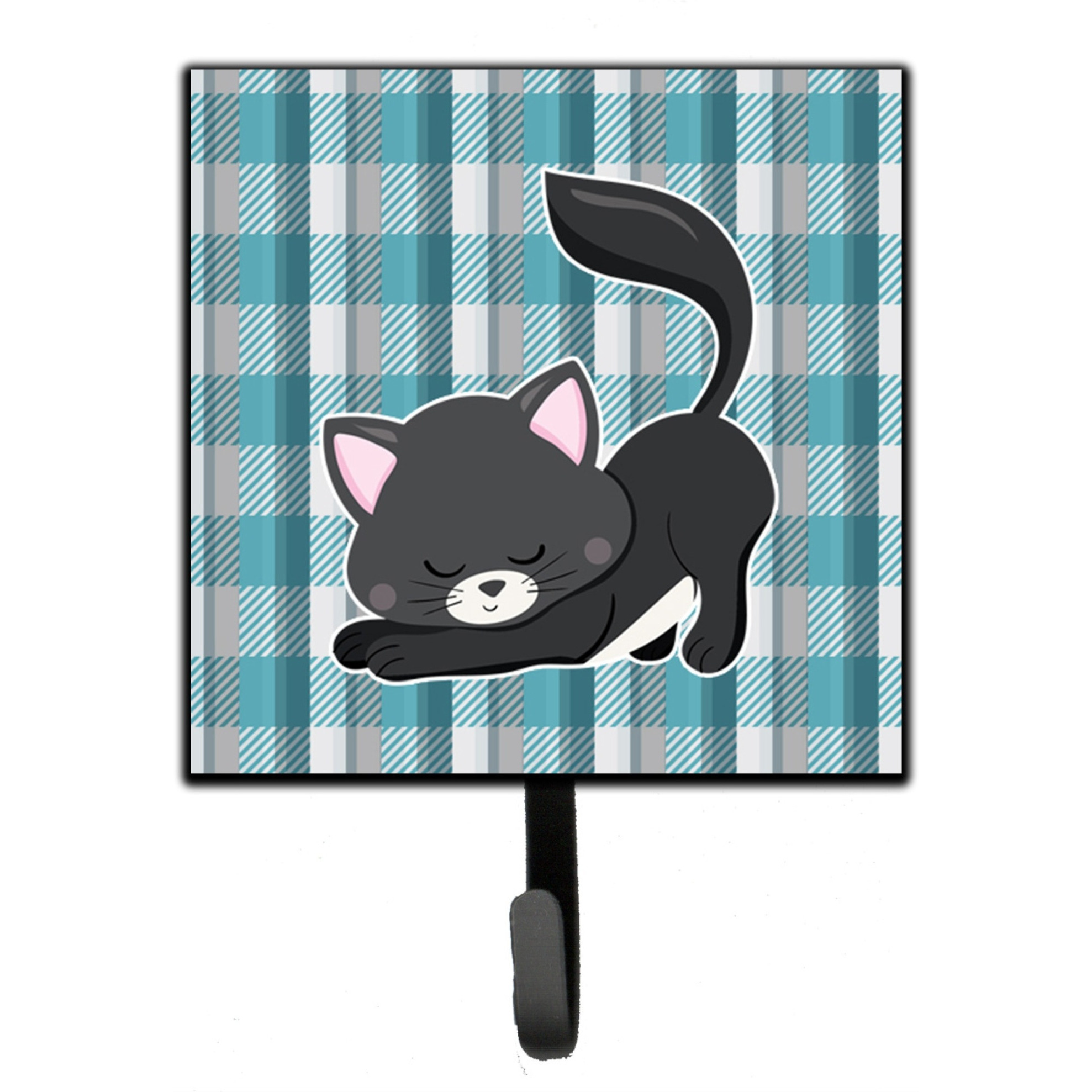 &quotCaroline's Treasures Little Black Cat Kitten Wall Hook, Small, Multicolor"