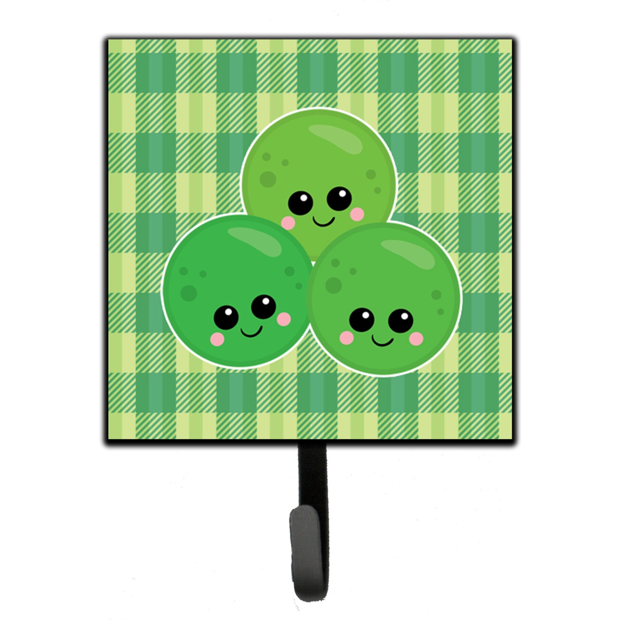 &quotCaroline's Treasures Three Peas Wall Hook, Small, Multicolor"