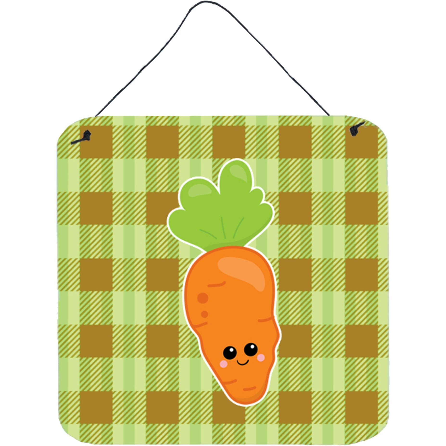 &quotCaroline's Treasures Carol the Carrot Metal Print, 6"" x 6"", Multicolor"