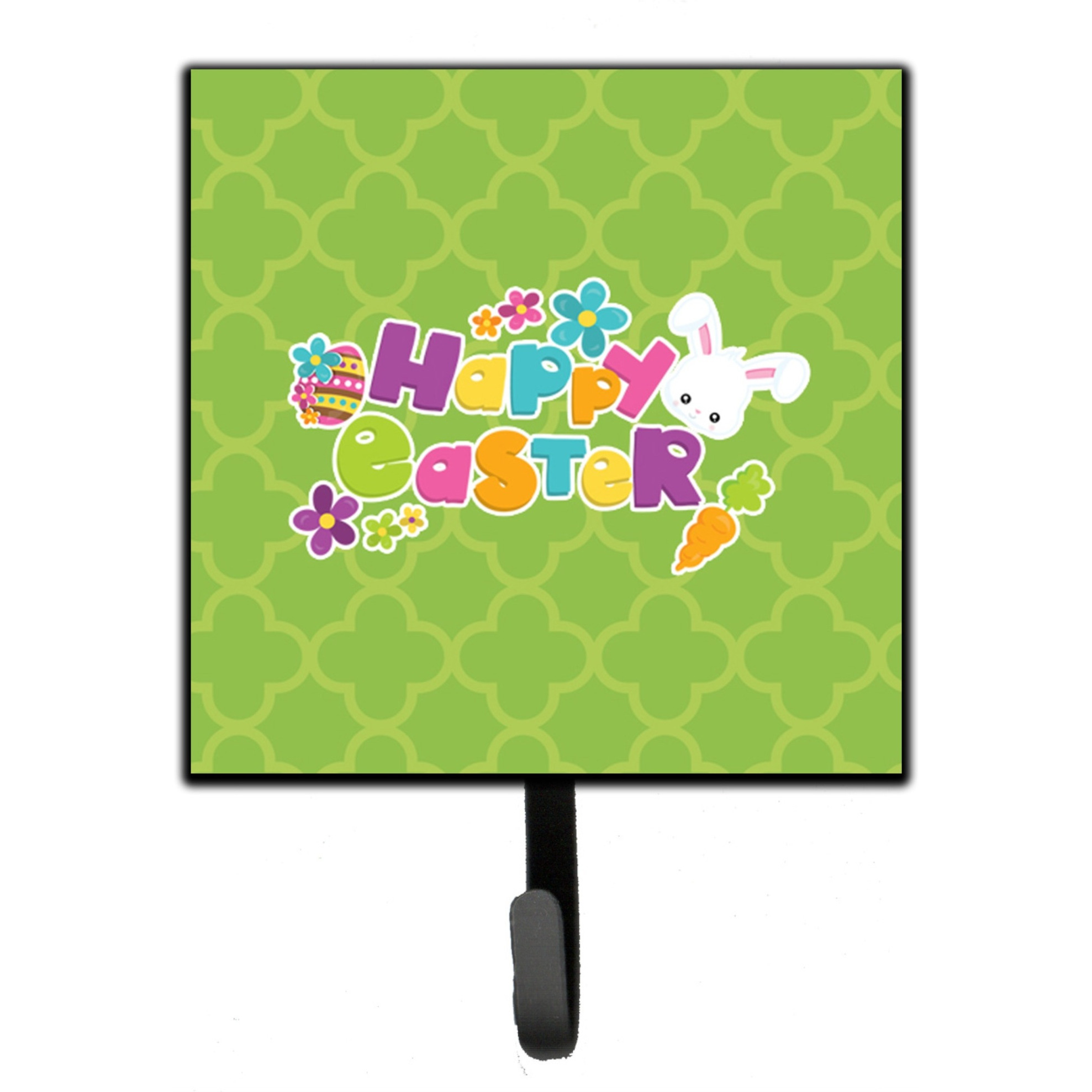 &quotCaroline's Treasures Happy Easter Green Quatrafoil Wall Hook, Small, Multicolor"