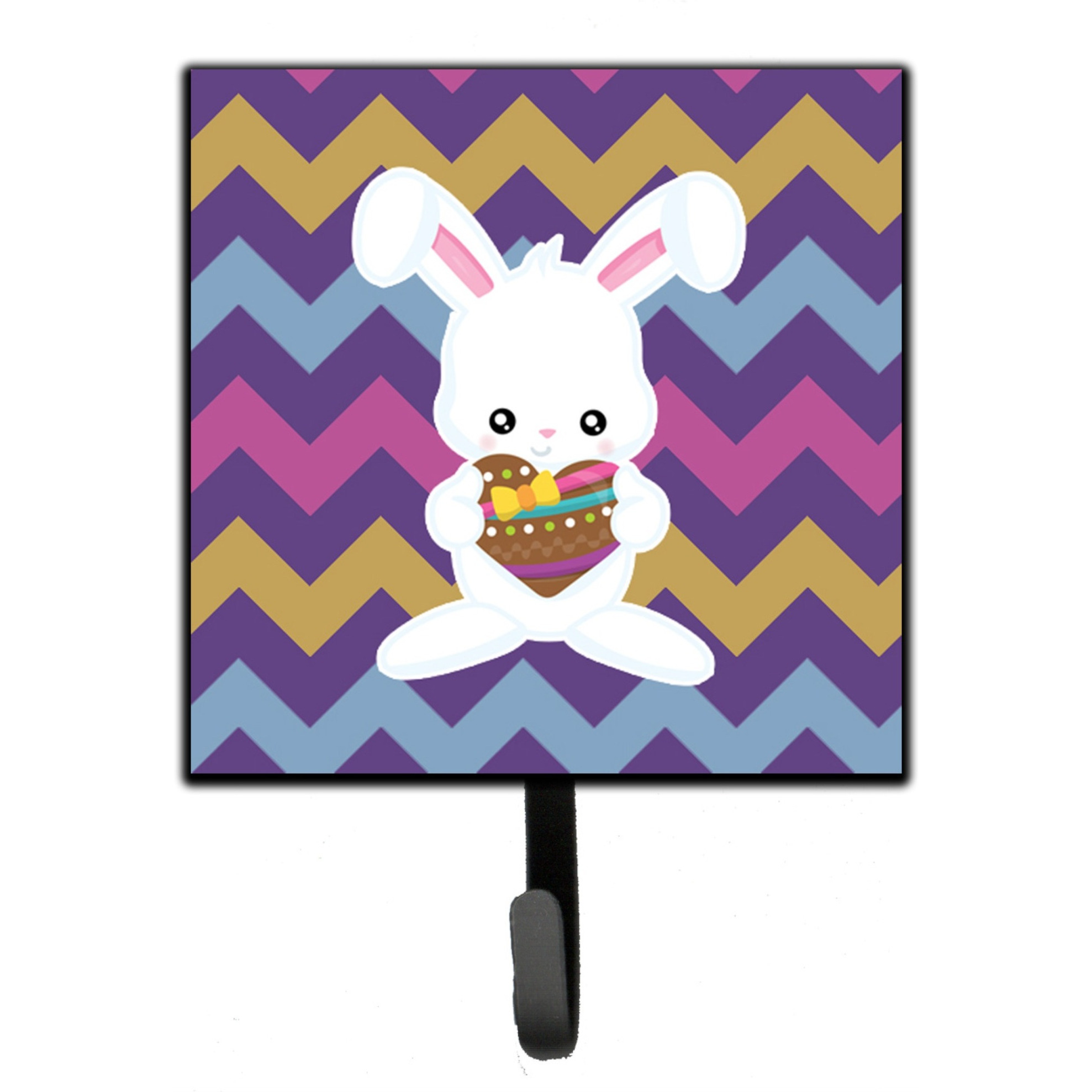 &quotCaroline's Treasures Easter Rabbit with Chocolate Heart Wall Hook, Small, Multicolor"